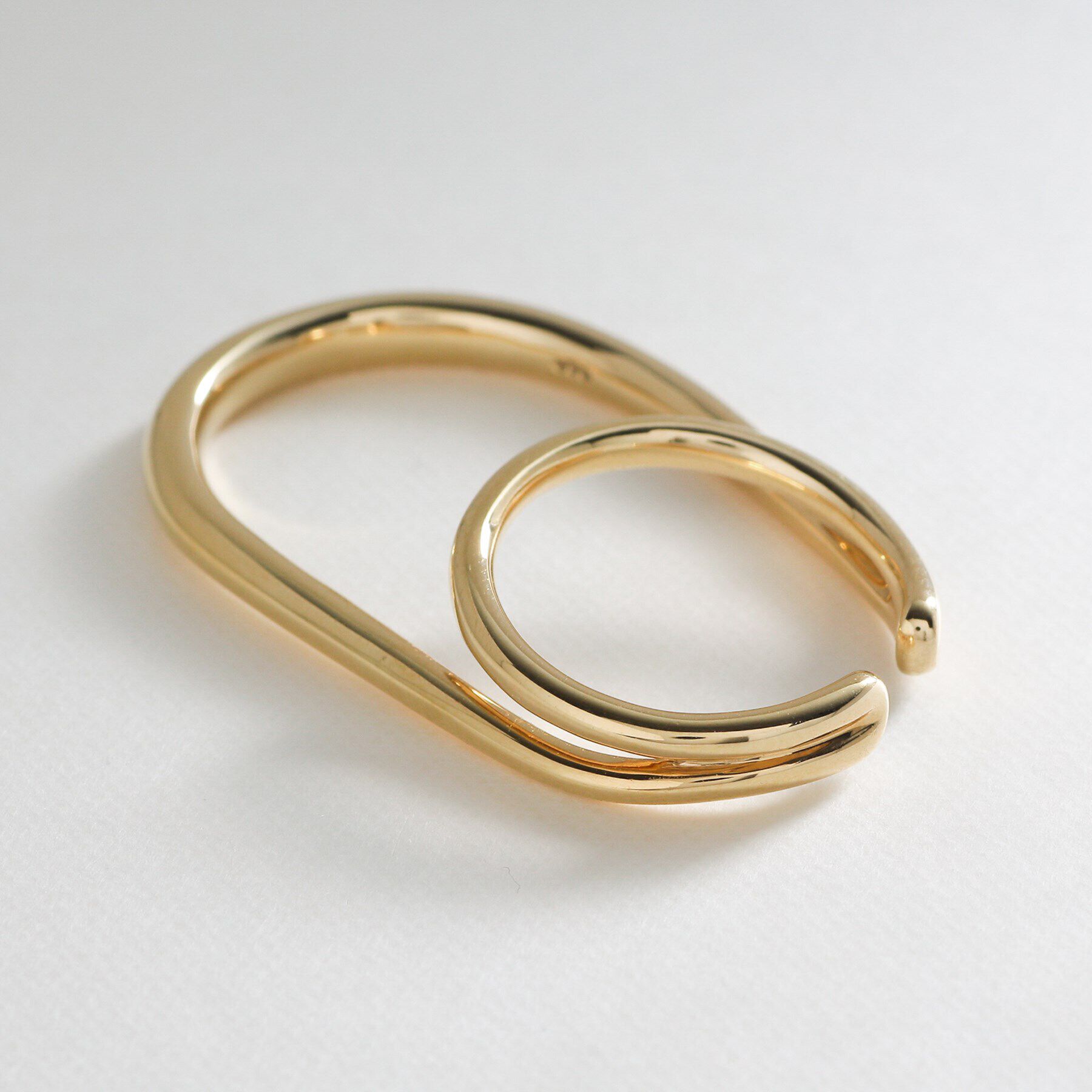 COCOSHNIK ONKITSCH「シルバー リングイヤーカフ ダブルフィンガー GP」|リング|