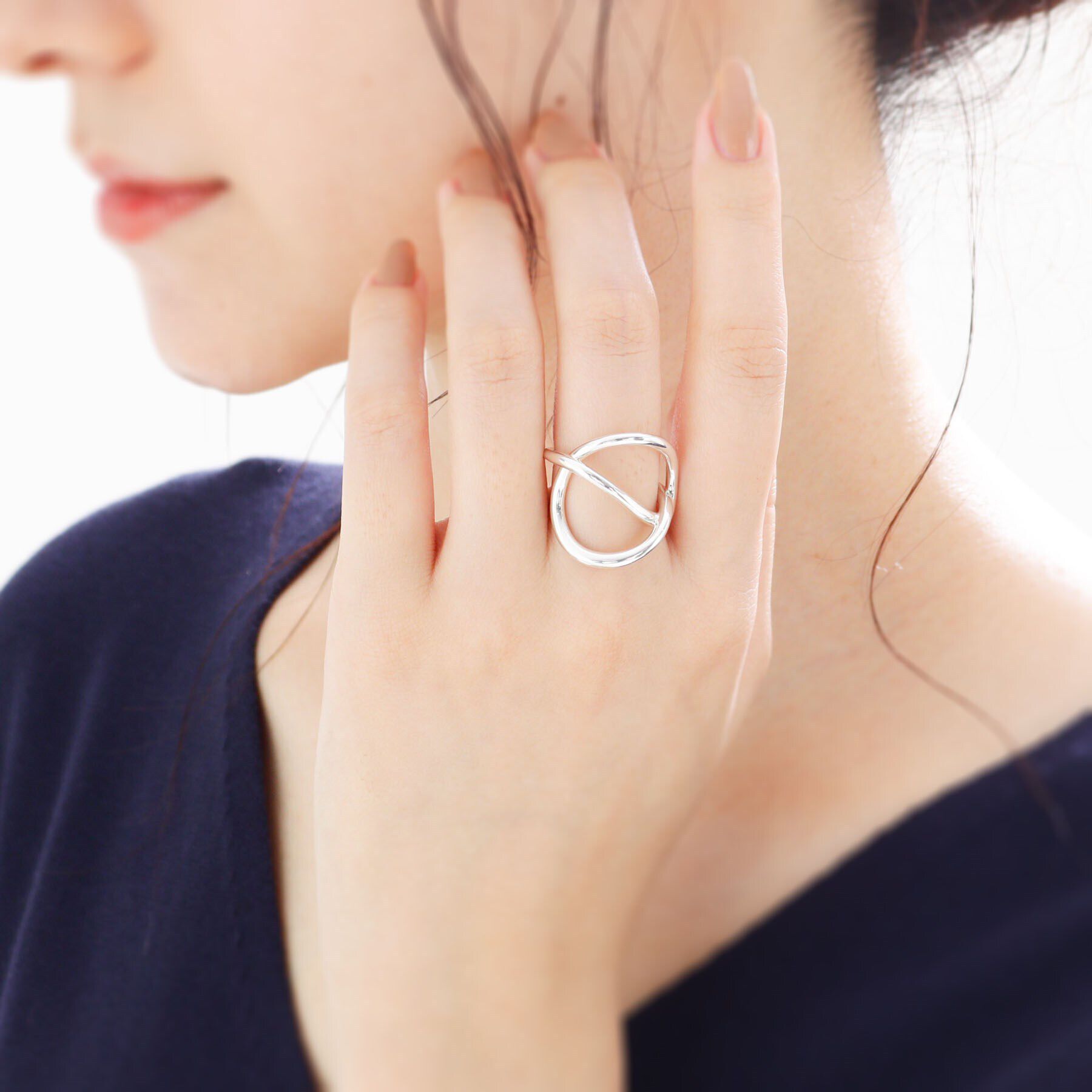 COCOSHNIK ONKITSCH「シルバー リングイヤーカフ エンタングル」|リング|