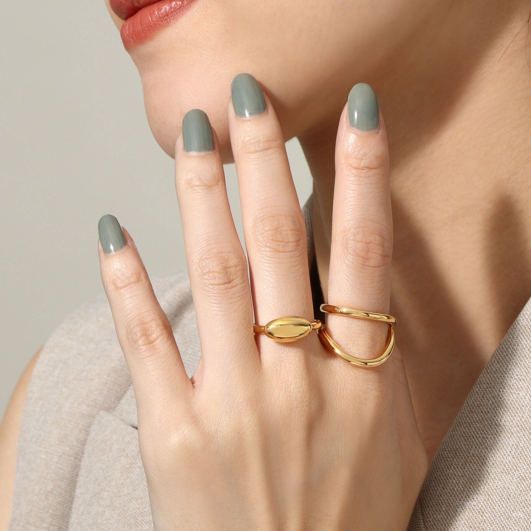 COCOSHNIK ONKITSCH「シルバー オーバルモチーフ スモールリング GP」|リング|