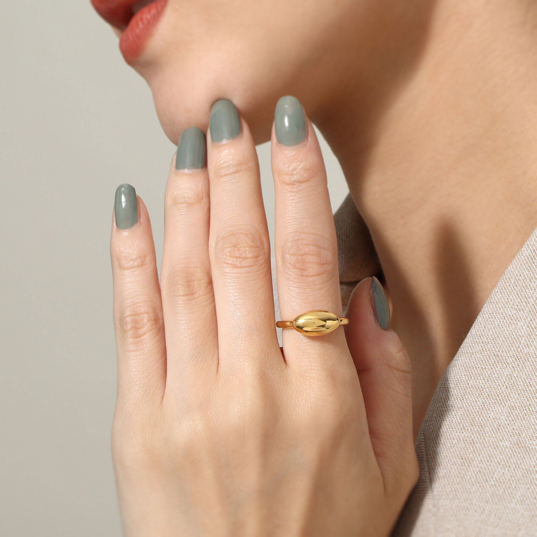 COCOSHNIK ONKITSCH「シルバー オーバルモチーフ スモールリング GP」|リング|