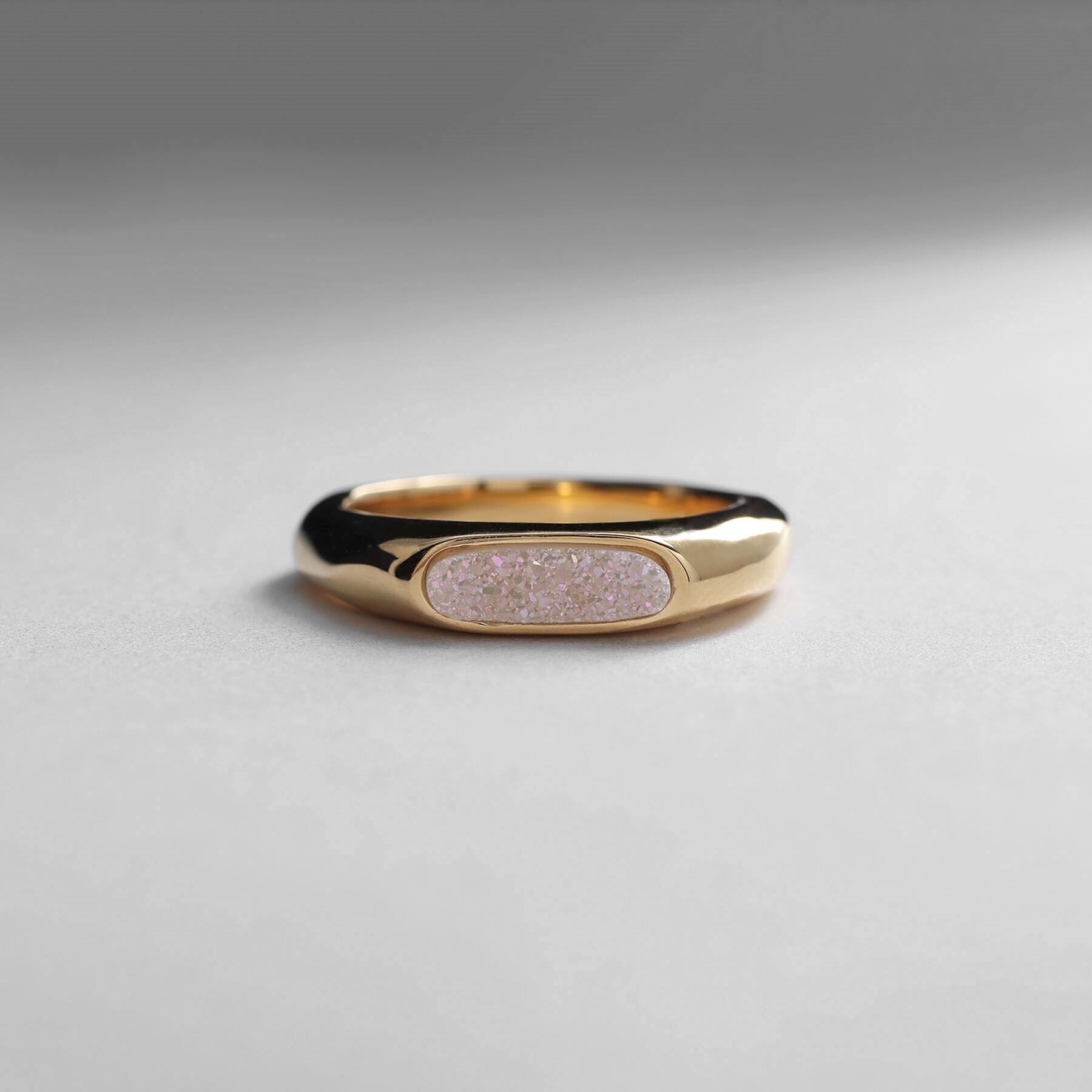 COCOSHNIK ONKITSCH「シルバー カラーストーン ホワイトドルジーアゲート ニュアンスリングS GP」|リング|