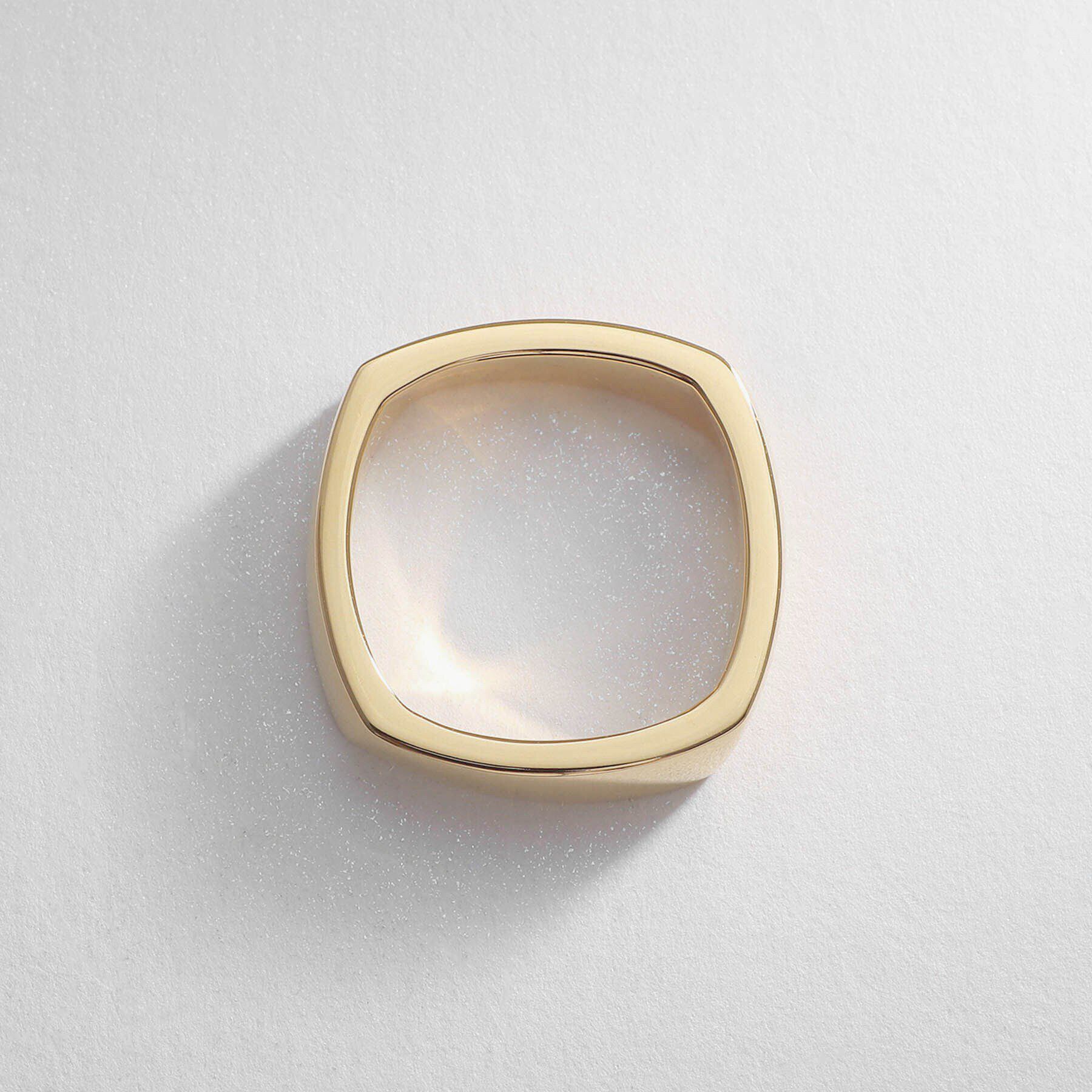 COCOSHNIK ONKITSCH「シルバー ツイストスクエア リングS GP」|リング|