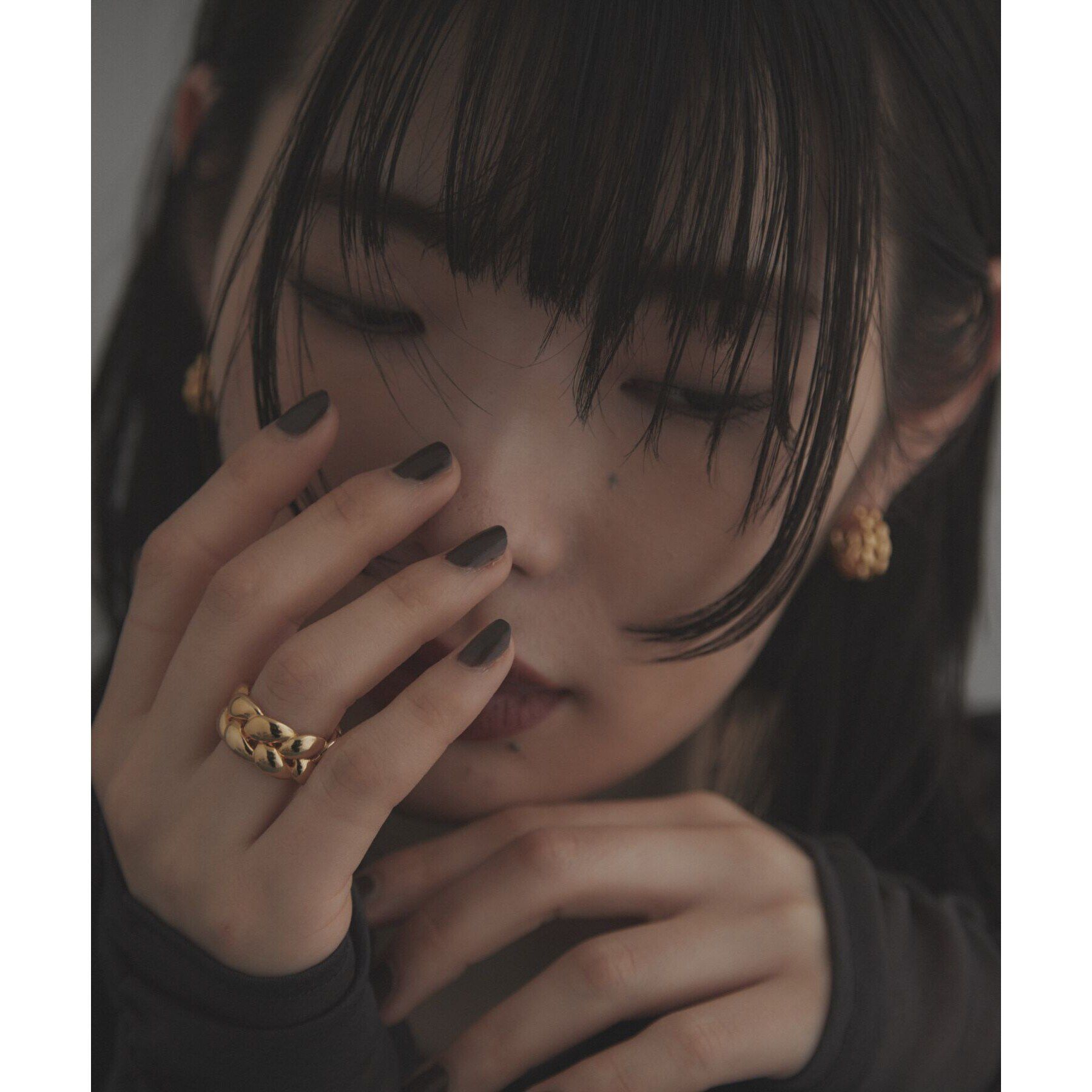 COCOSHNIK ONKITSCH「シルバー ニッティングモチーフ エタニティリングL GP」|リング|