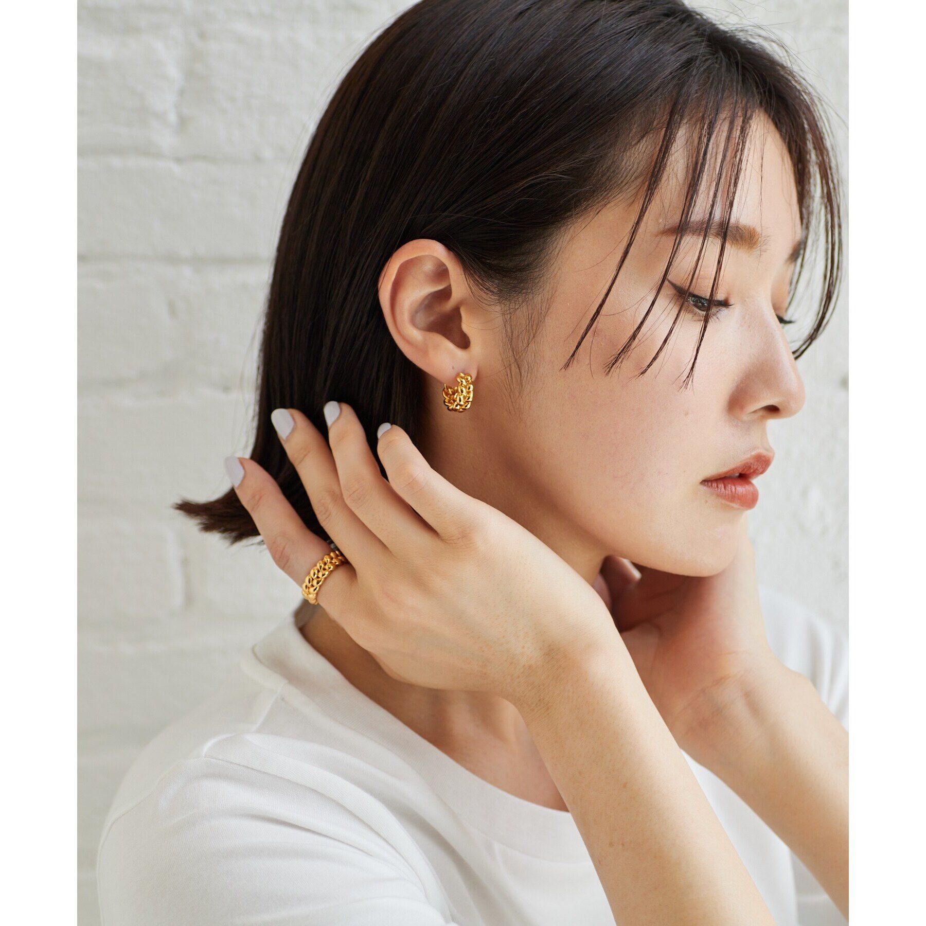 COCOSHNIK ONKITSCH「シルバー ニッティングモチーフ エタニティリングS GP」|リング|