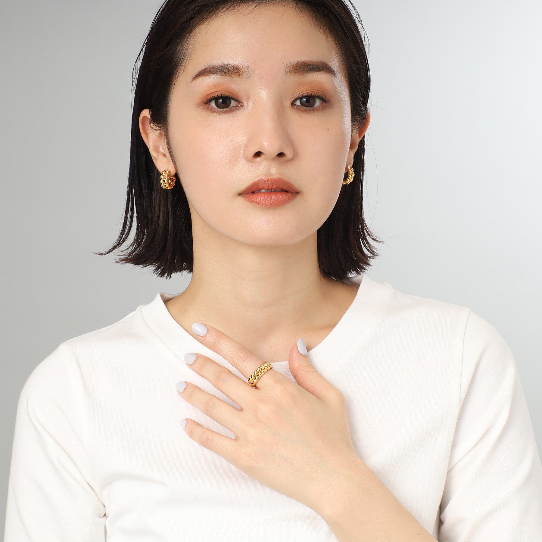 COCOSHNIK ONKITSCH「シルバー ニッティングモチーフ エタニティリングS GP」|リング|