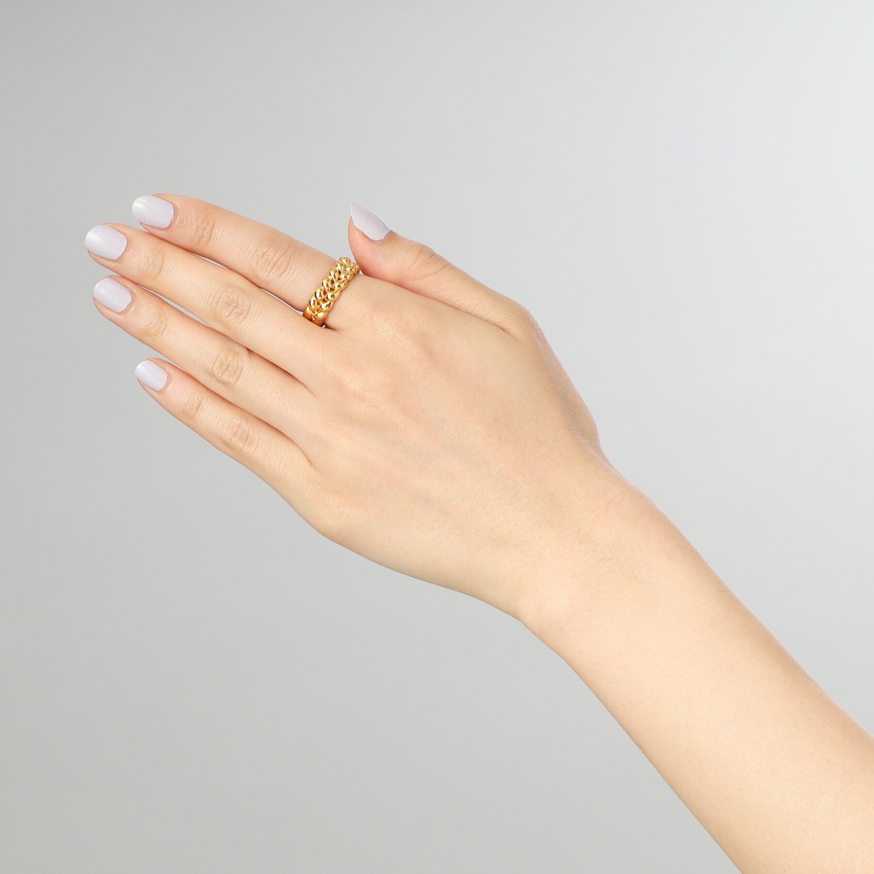 COCOSHNIK ONKITSCH「シルバー ニッティングモチーフ エタニティリングS GP」|リング|