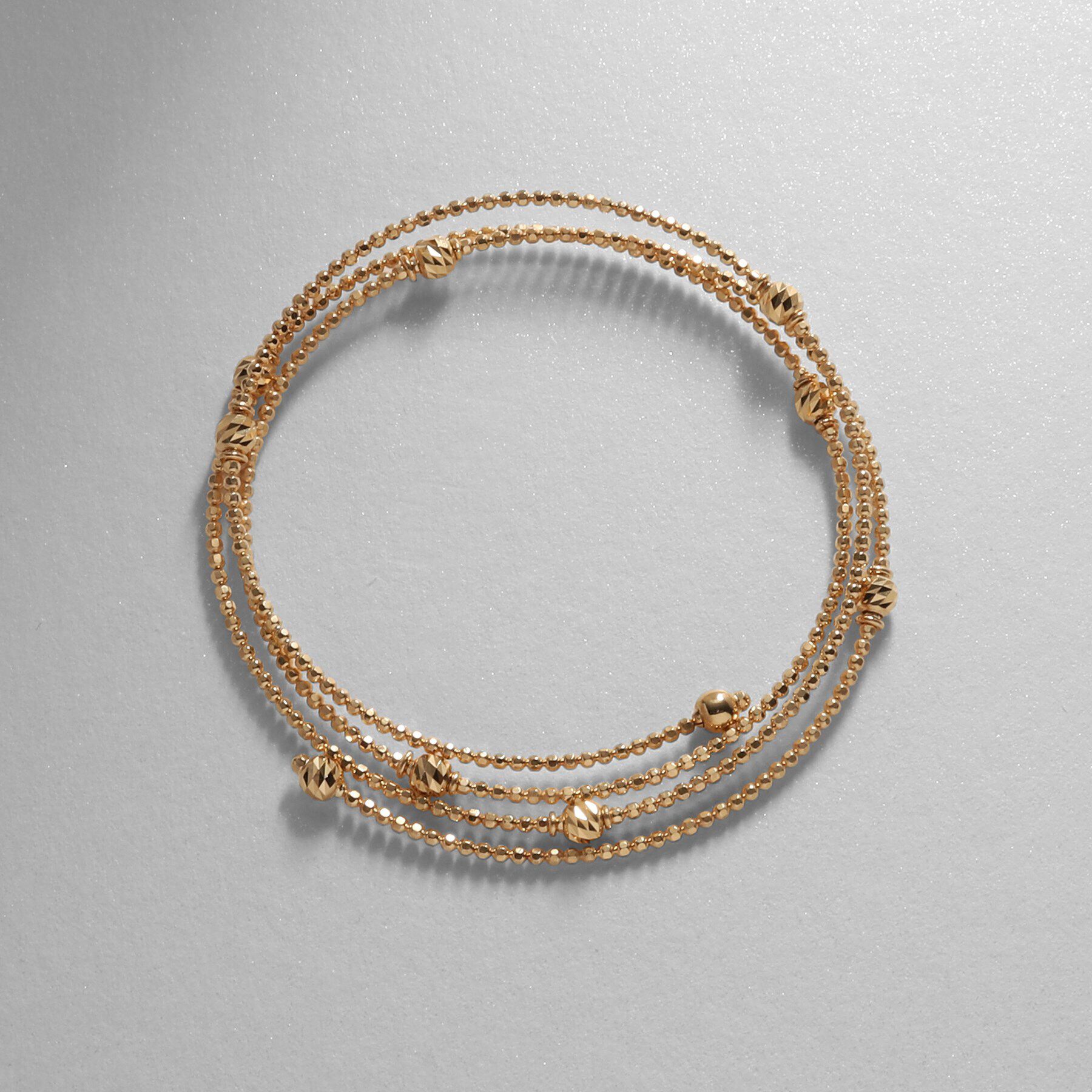 COCOSHNIK「K18ハニー カットボール形状記憶 バングル」|ブレスレット・バングル|