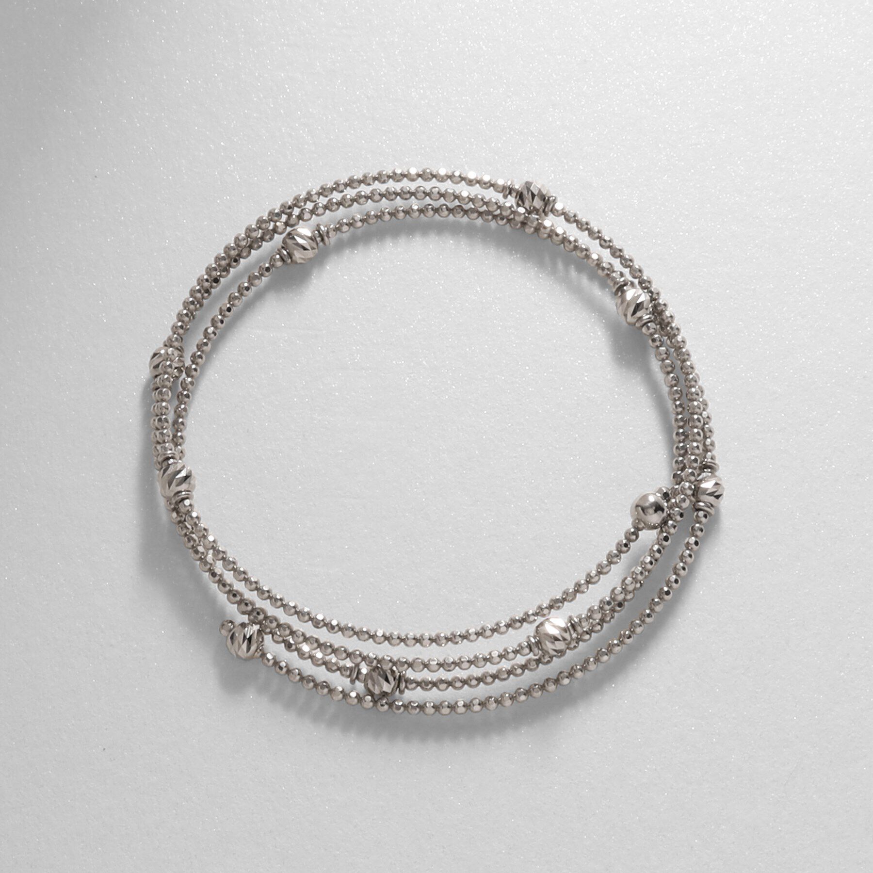 COCOSHNIK「プラチナ ハニー カットボール形状記憶 バングル」|ブレスレット・バングル|