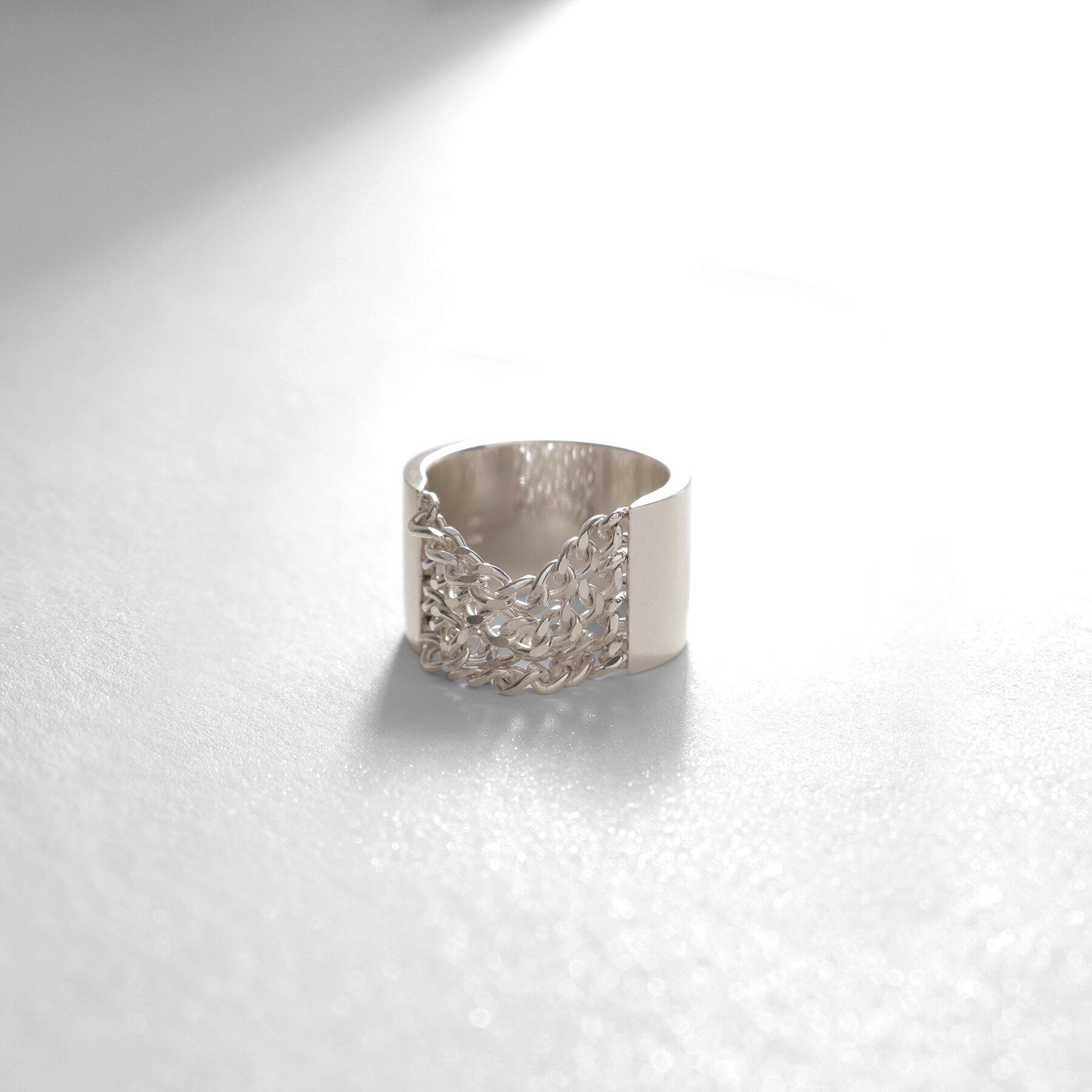 COCOSHNIK ONKITSCH「シルバー ドレープルーズ チェーンリング」|リング|シルバー(600)