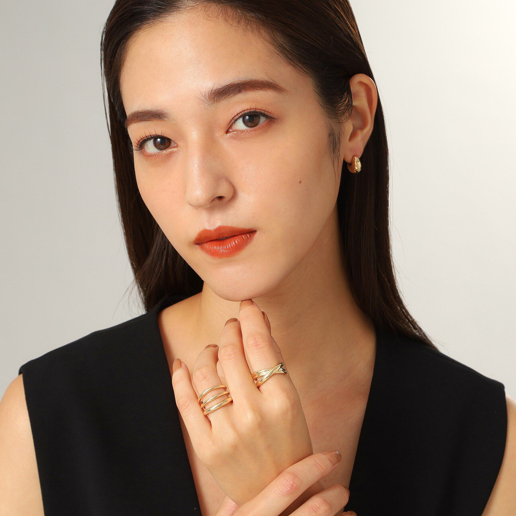 COCOSHNIK「K10クロスライン リング」|リング|