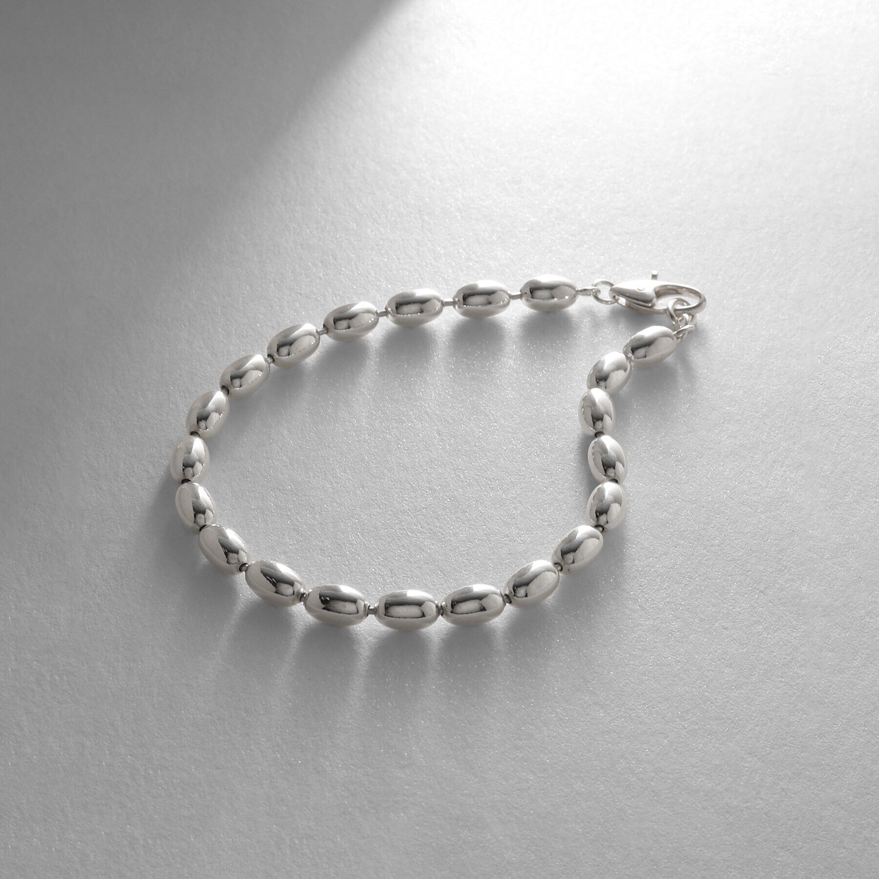 COCOSHNIK ONKITSCH「シルバー デザインチェーン オーバルボールL ブレスレット」|ブレスレット・バングル|