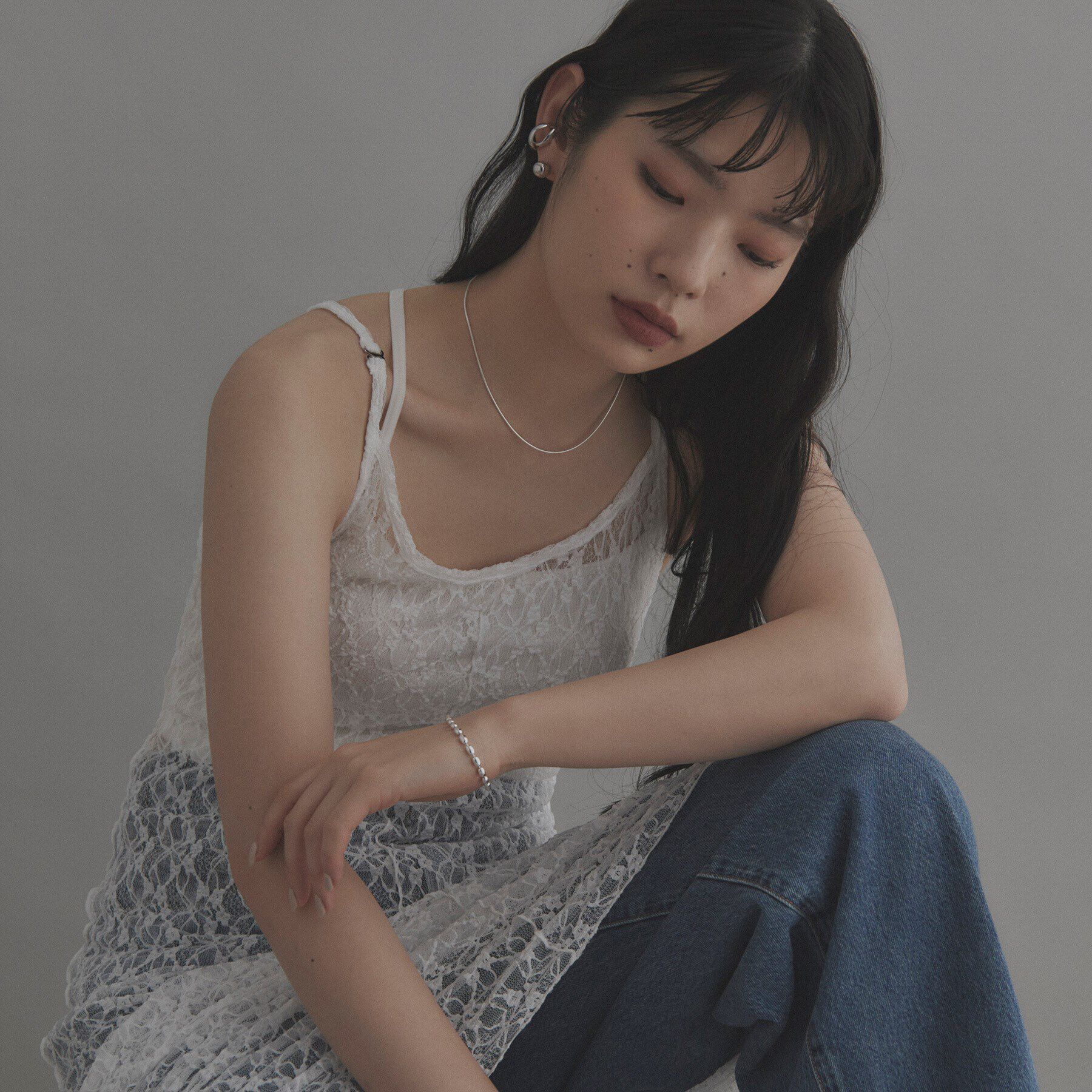 COCOSHNIK ONKITSCH「シルバー デザインチェーン オーバルボールL ブレスレット」|ブレスレット・バングル|