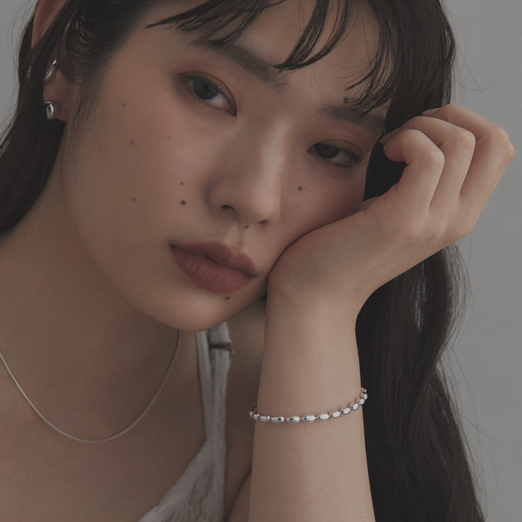 COCOSHNIK ONKITSCH「シルバー デザインチェーン オーバルボールL ブレスレット」|ブレスレット・バングル|