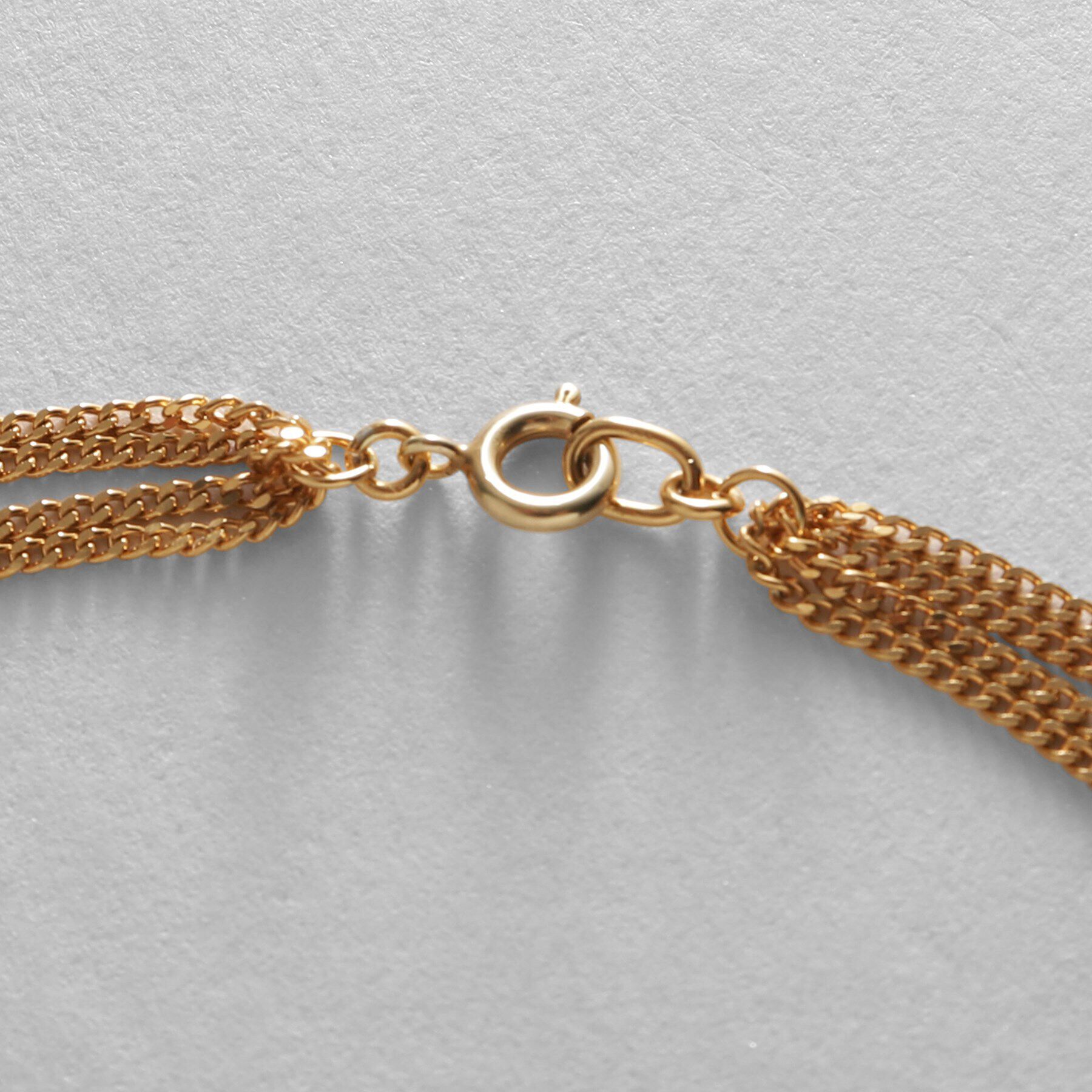 COCOSHNIK ONKITSCH「シルバー カーブチェーン レイヤード ブレスレット GP」|ブレスレット・バングル|