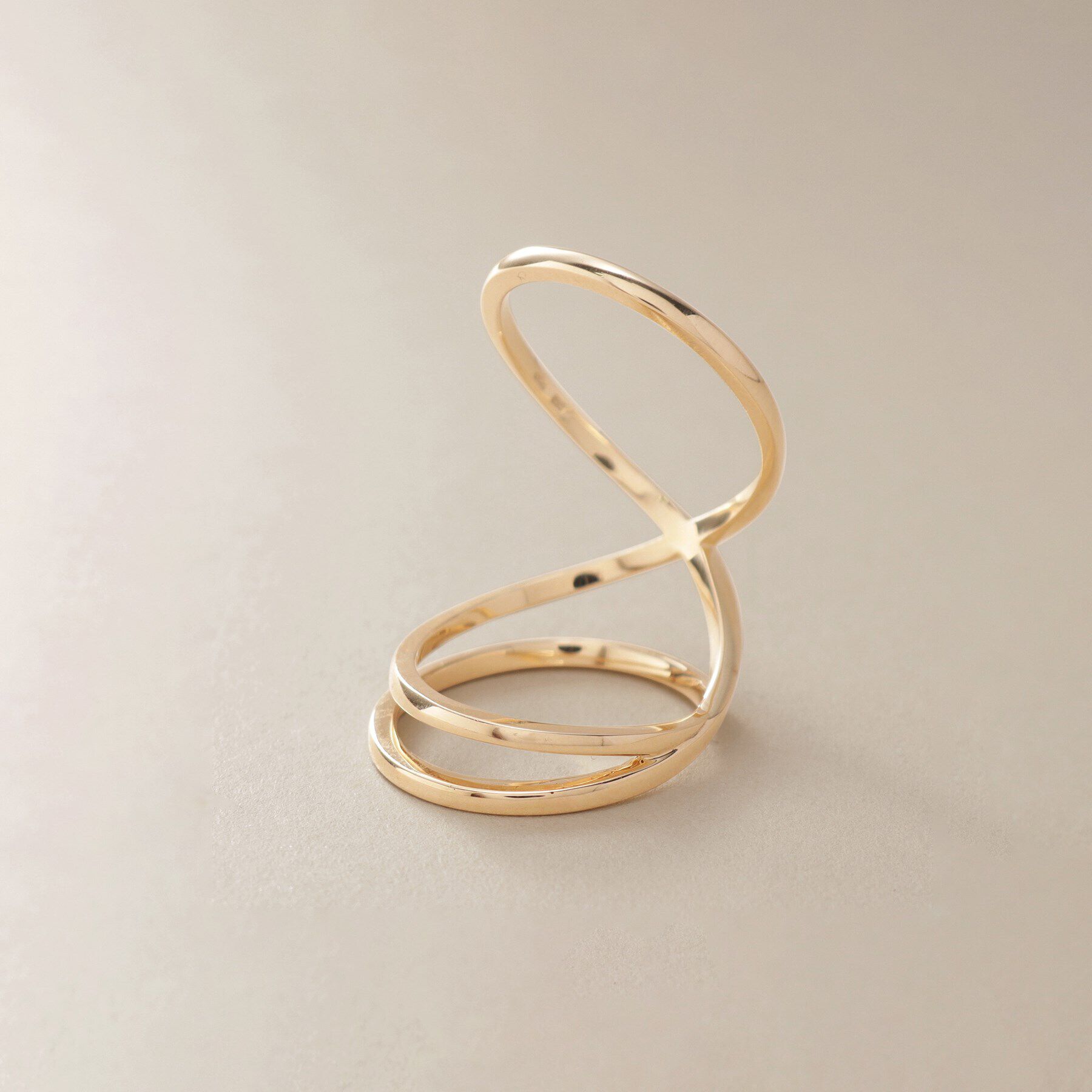 COCOSHNIK「K10トリプルファランジ リング」|リング|