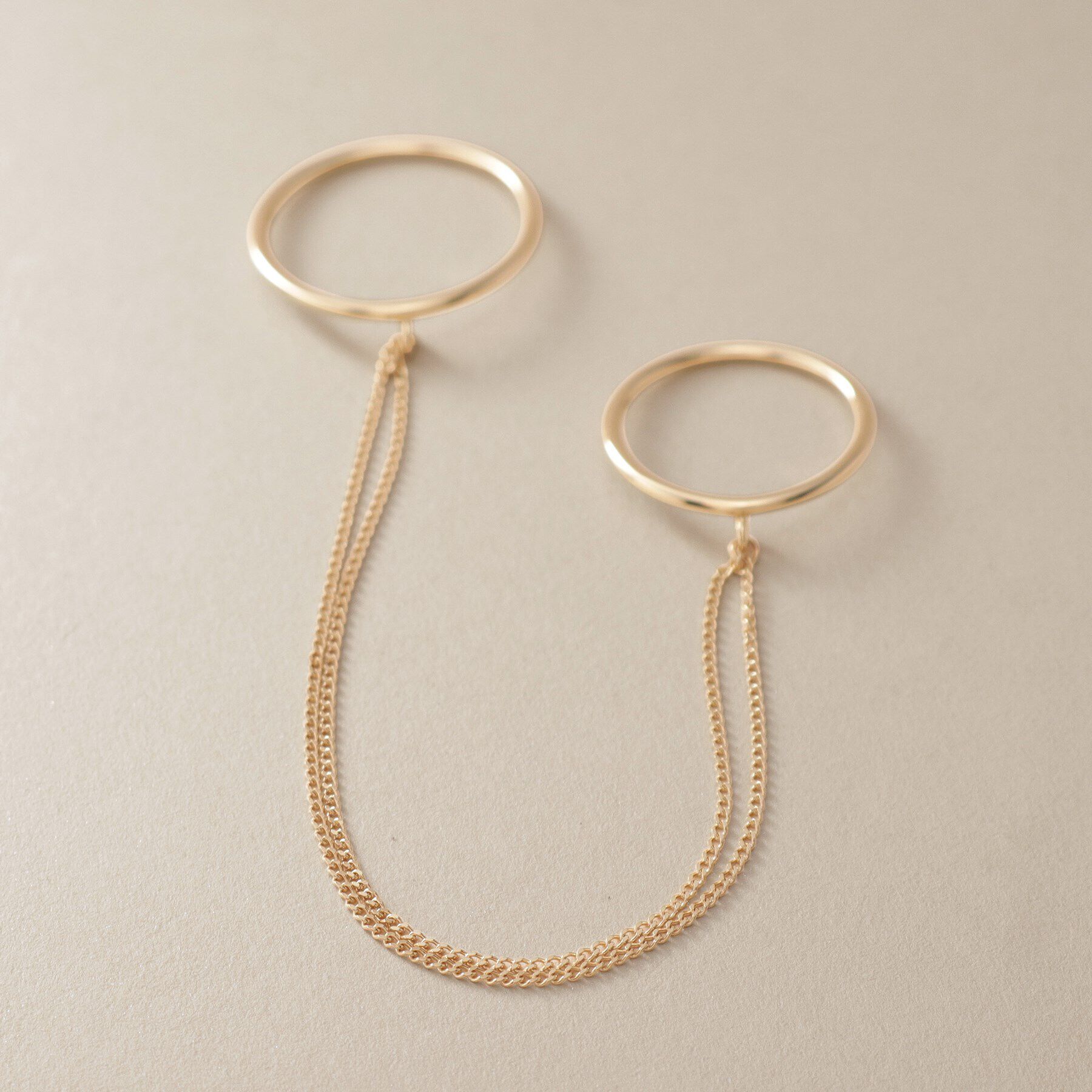 COCOSHNIK「K10キヘイチェーンツイン リング」|リング|