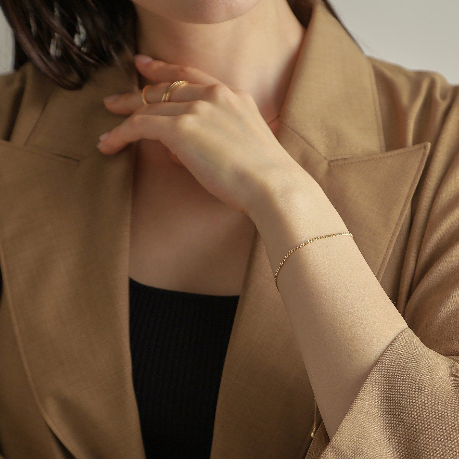 COCOSHNIK「K10キヘイスライドチェーン ブレスレット」|ブレスレット・バングル|