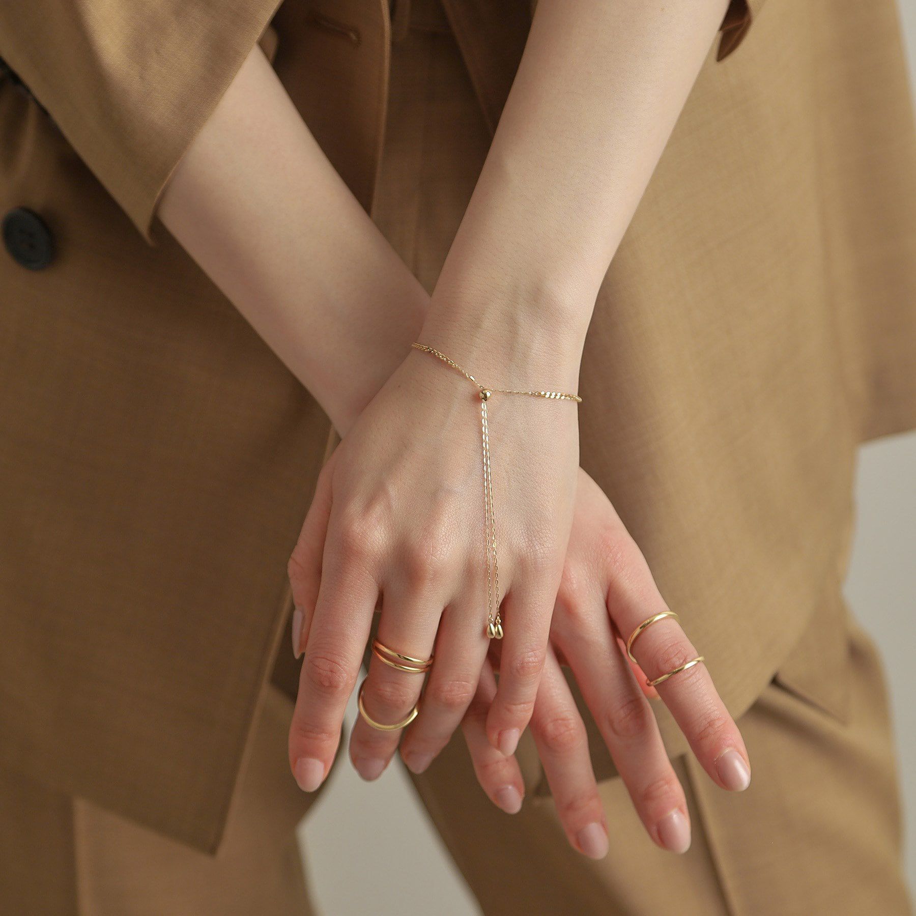 COCOSHNIK「K10キヘイスライドチェーン ブレスレット」|ブレスレット・バングル|