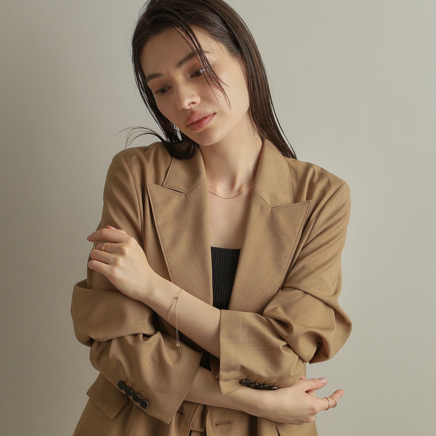 COCOSHNIK「K10キヘイスライドチェーン ブレスレット」|ブレスレット・バングル|