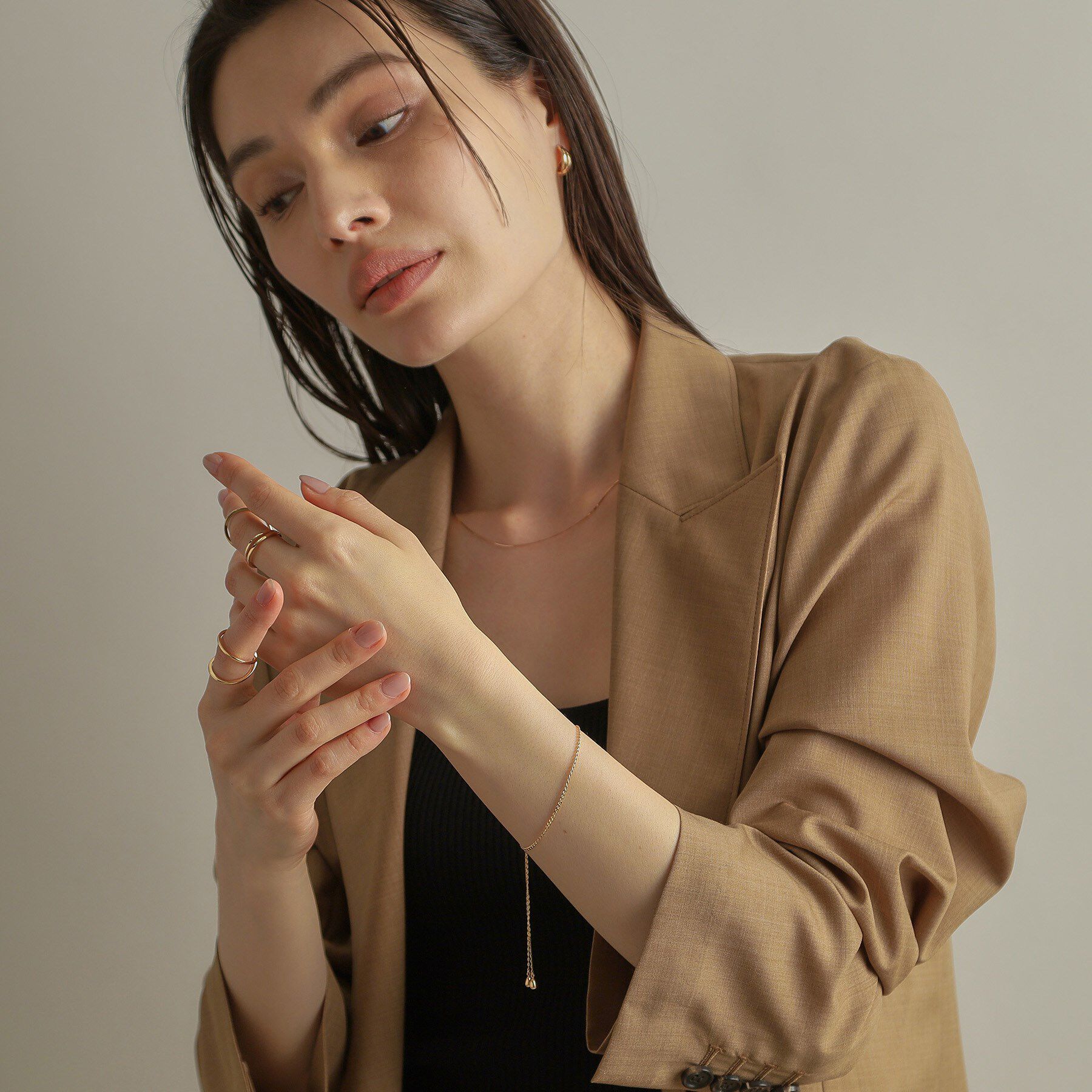 COCOSHNIK「K10キヘイスライドチェーン ブレスレット」|ブレスレット・バングル|