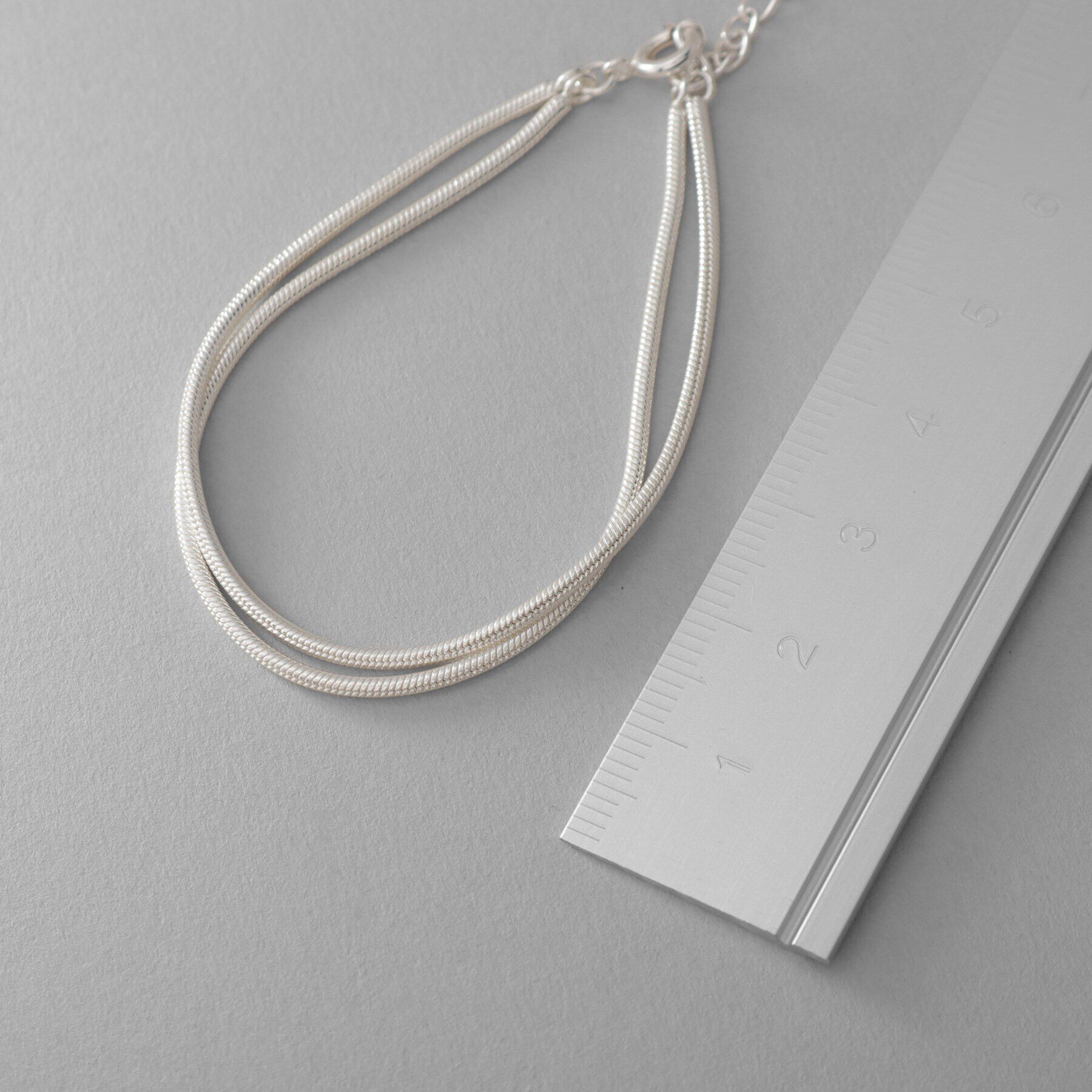 COCOSHNIK ONKITSCH「シルバー スネークチェーン ダブルブレスレット」|ブレスレット・バングル|