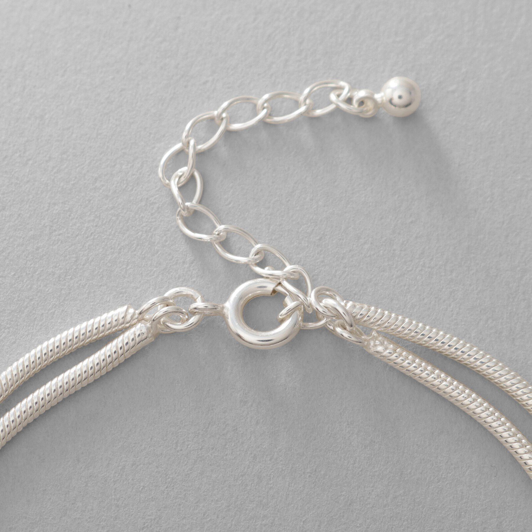 COCOSHNIK ONKITSCH「シルバー スネークチェーン ダブルブレスレット」|ブレスレット・バングル|