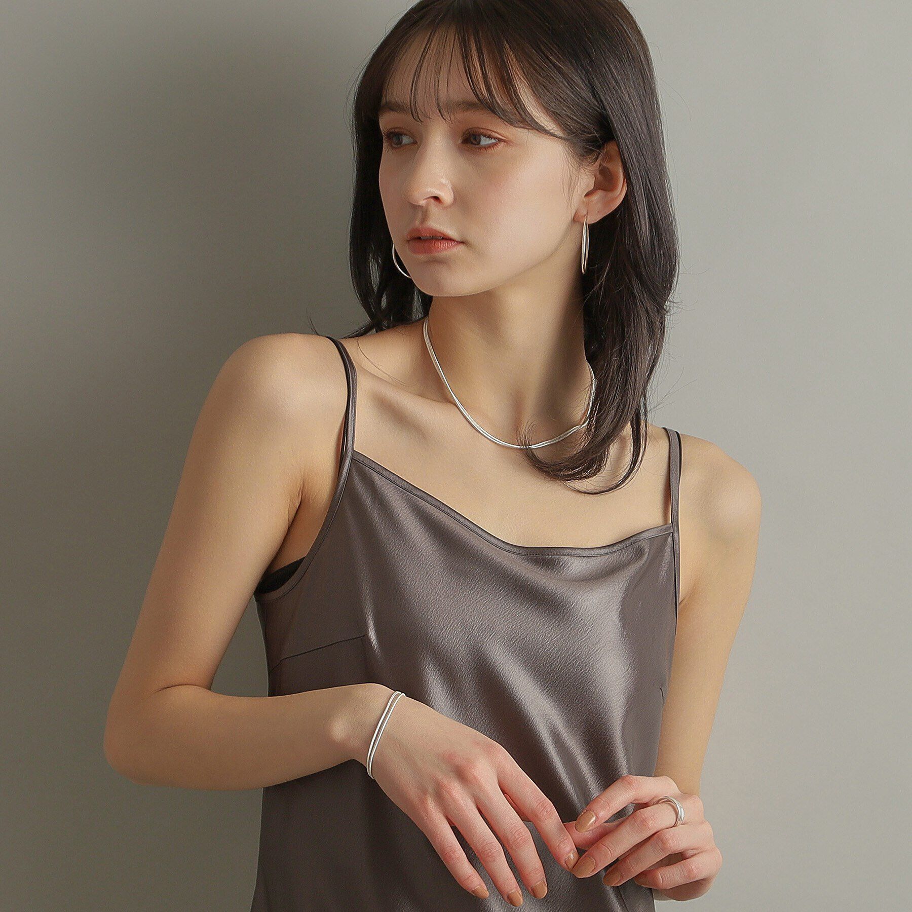 COCOSHNIK ONKITSCH「シルバー スネークチェーン ダブルブレスレット」|ブレスレット・バングル|