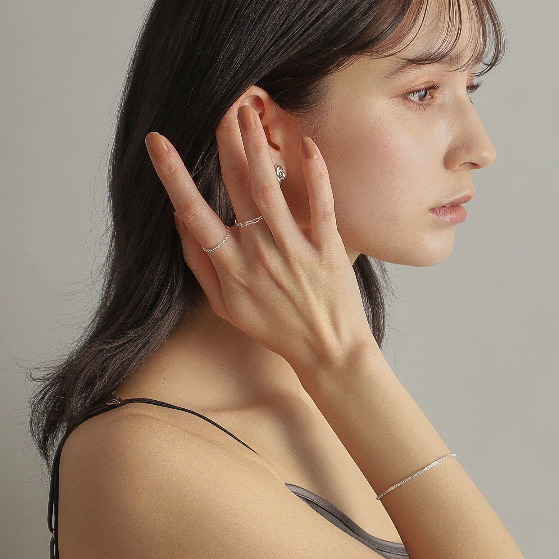 COCOSHNIK ONKITSCH「シルバー デザインチェーン ベネチアンブレスレットＳ」|ブレスレット・バングル|