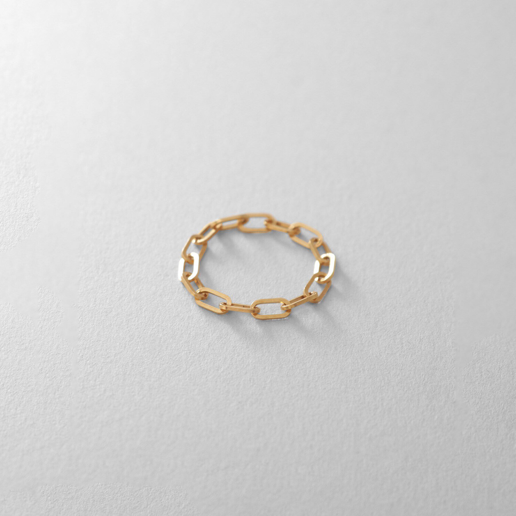 COCOSHNIK ONKITSCH「シルバー チェーンリング フラットケーブル GP」|リング|ゴールド(600)