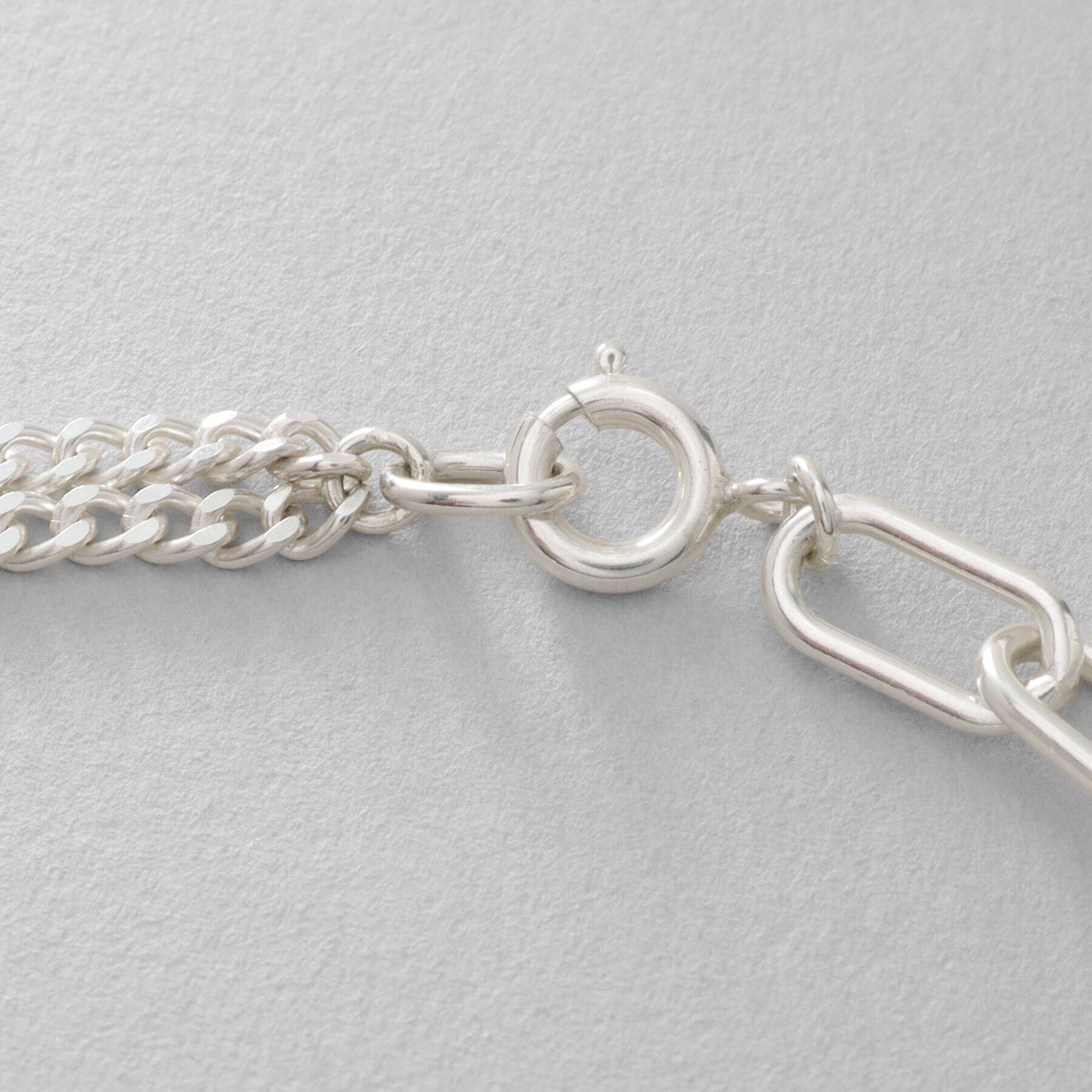 COCOSHNIK ONKITSCH「シルバー ハンギングマルチチェーン ブレスレット」|ブレスレット・バングル|