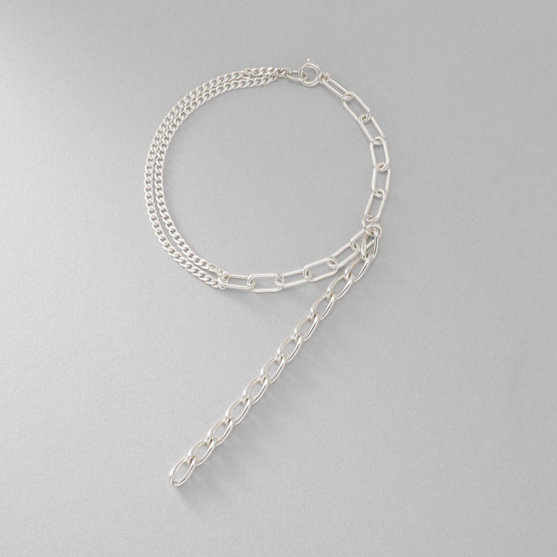 COCOSHNIK ONKITSCH「シルバー ハンギングマルチチェーン ブレスレット」|ブレスレット・バングル|