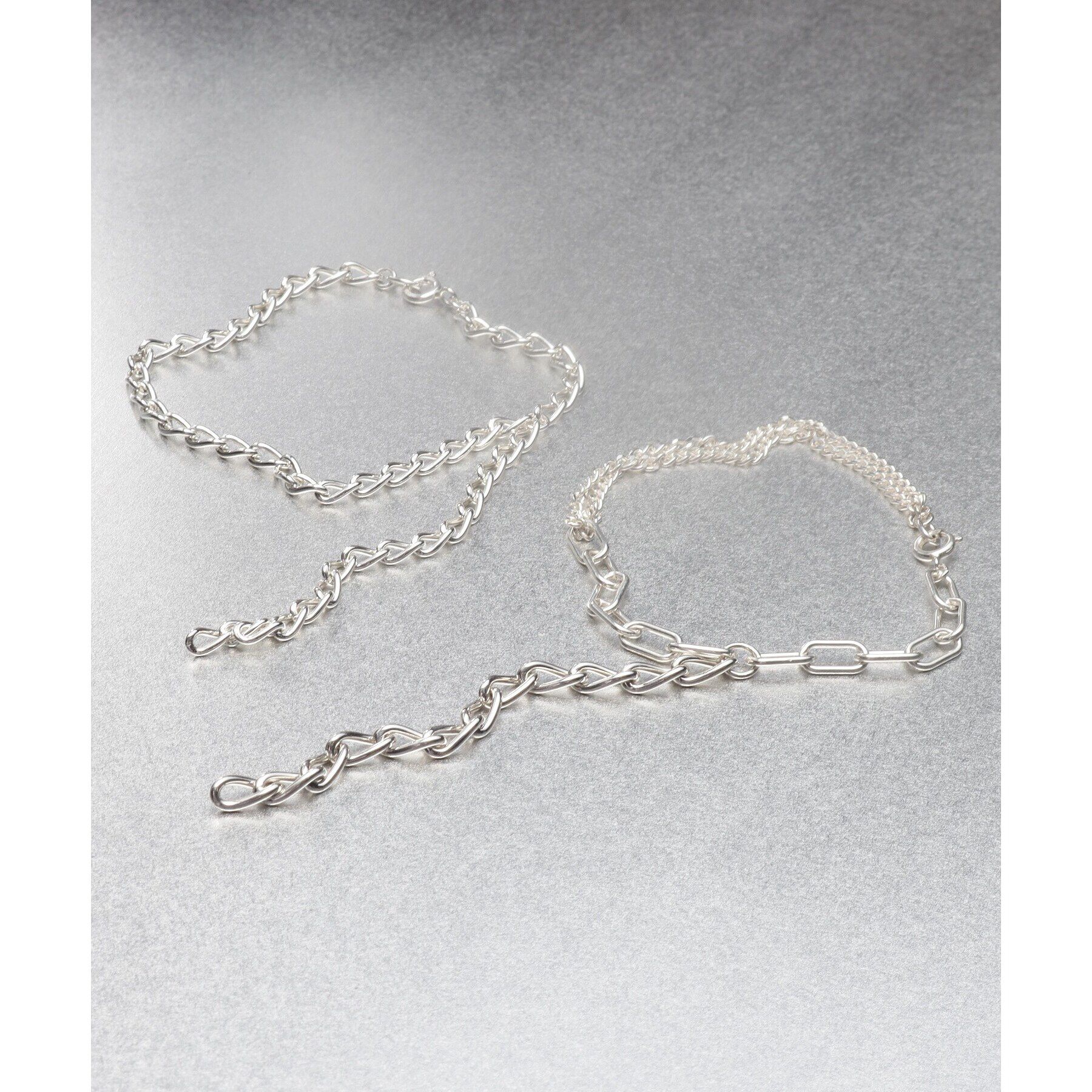 COCOSHNIK ONKITSCH「シルバー ハンギングマルチチェーン ブレスレット」|ブレスレット・バングル|