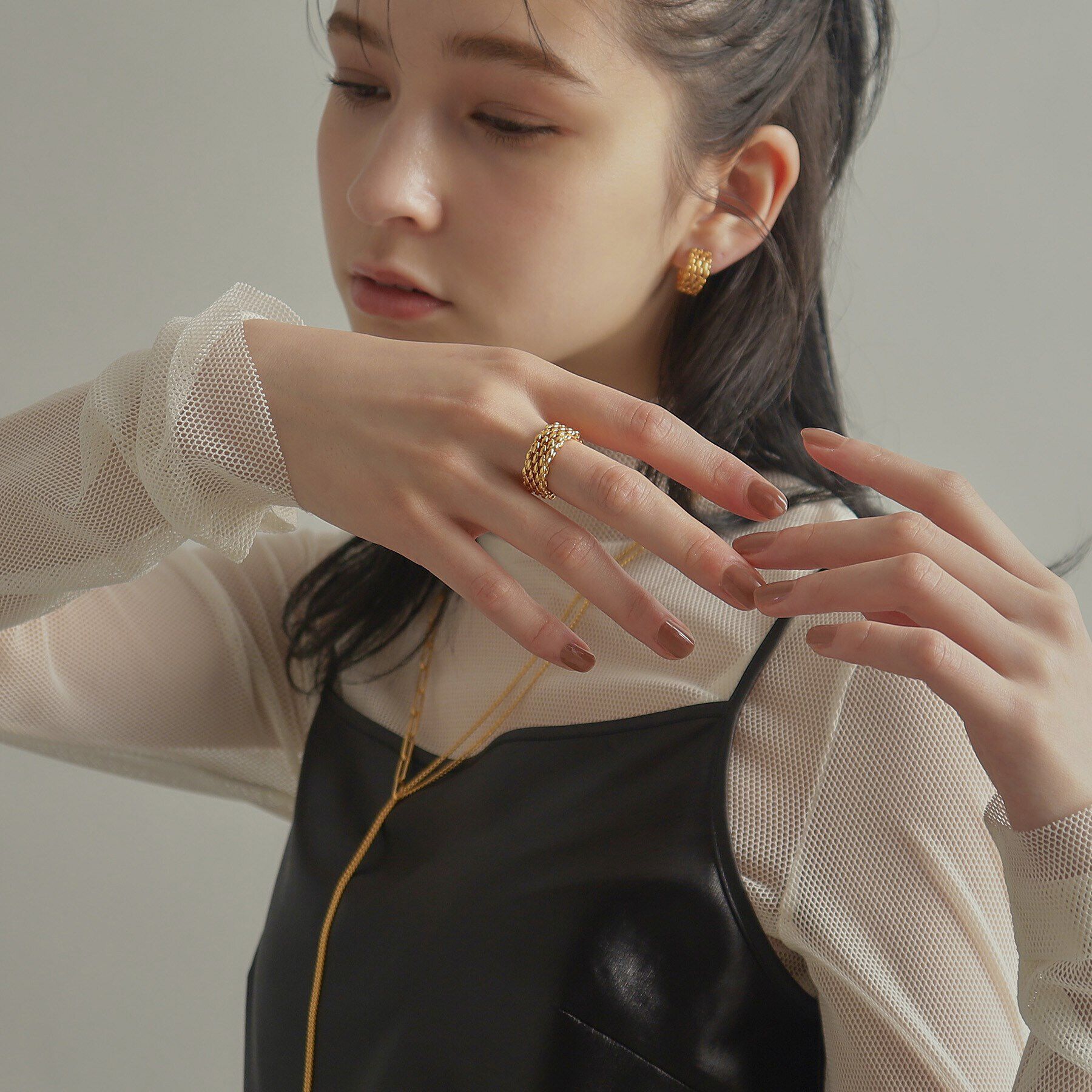 COCOSHNIK ONKITSCH「シルバー マーキスメッシュリング GP」|リング|