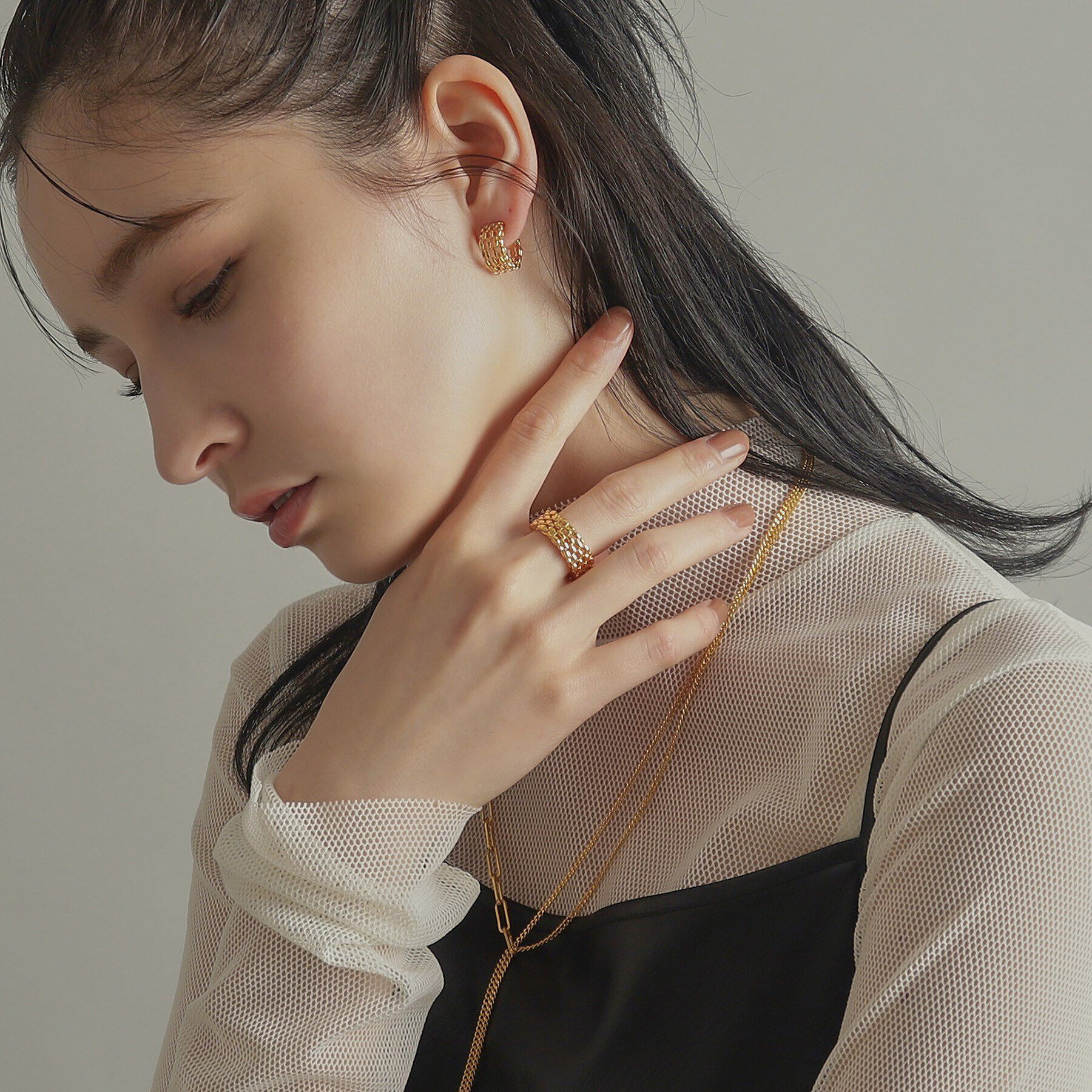 COCOSHNIK ONKITSCH「シルバー マーキスメッシュリング GP」|リング|