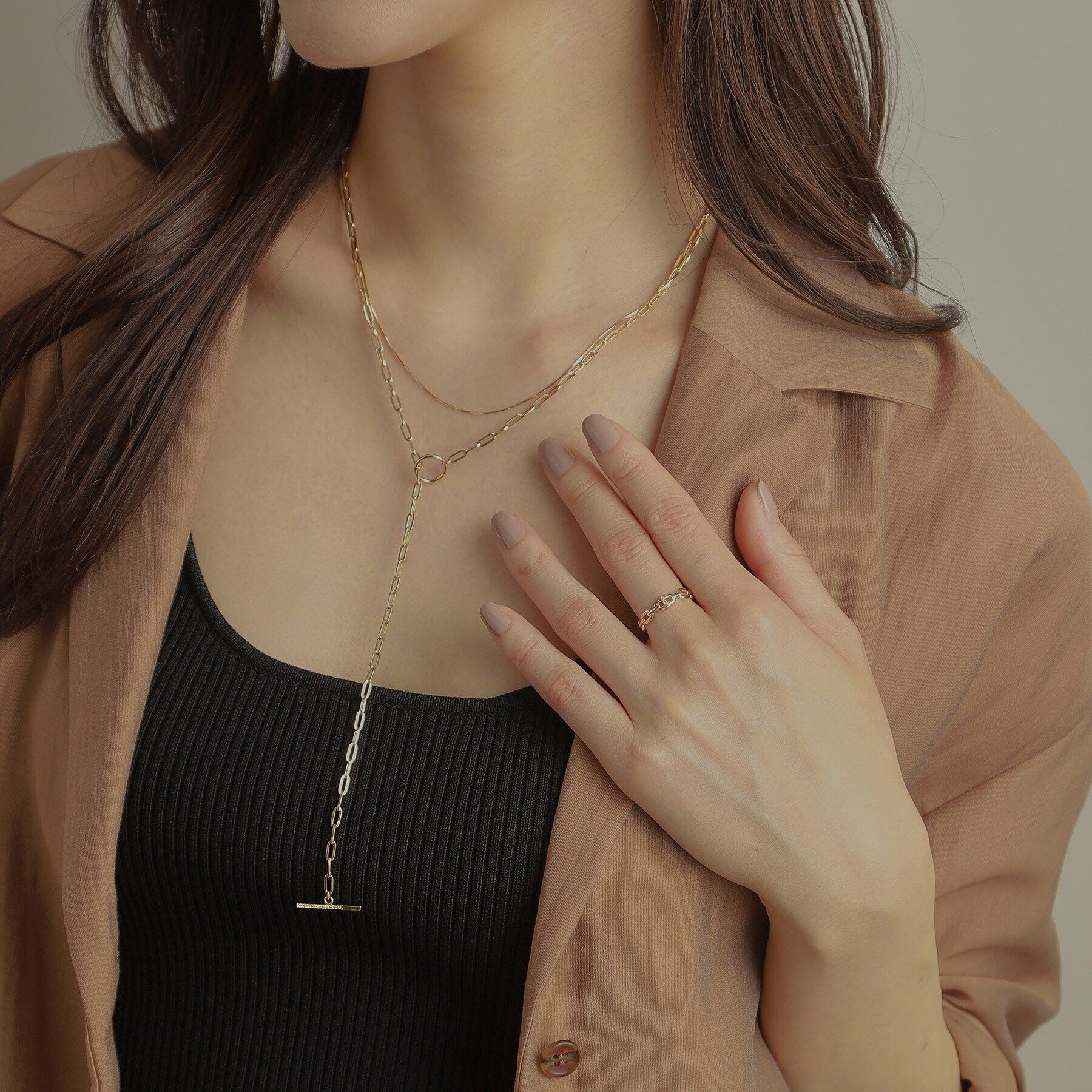 COCOSHNIK「K10ダイヤモンド PCモチーフ リング」|リング|