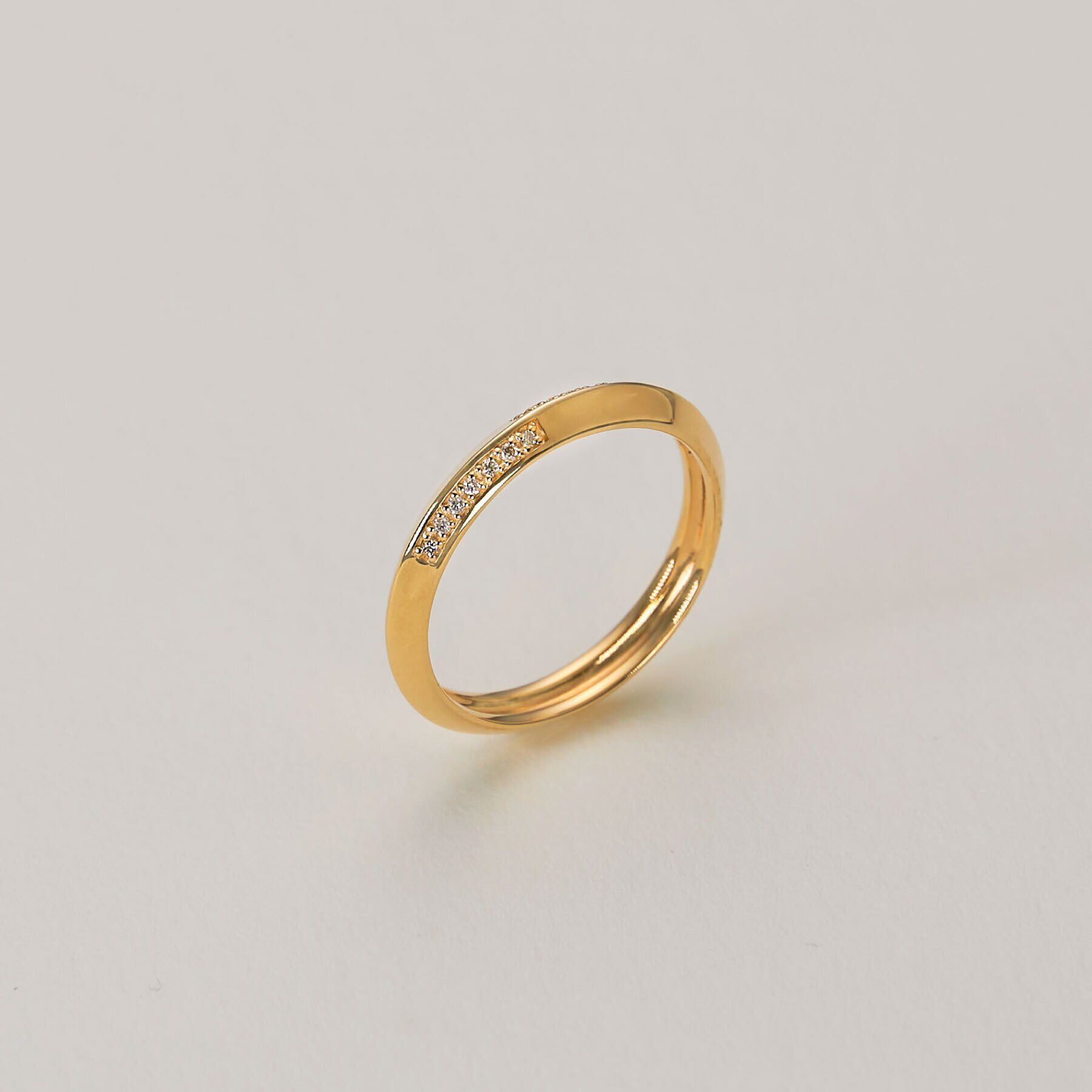 COCOSHNIK「K10ダイヤモンド しのぎダイアゴナル リング」|リング|