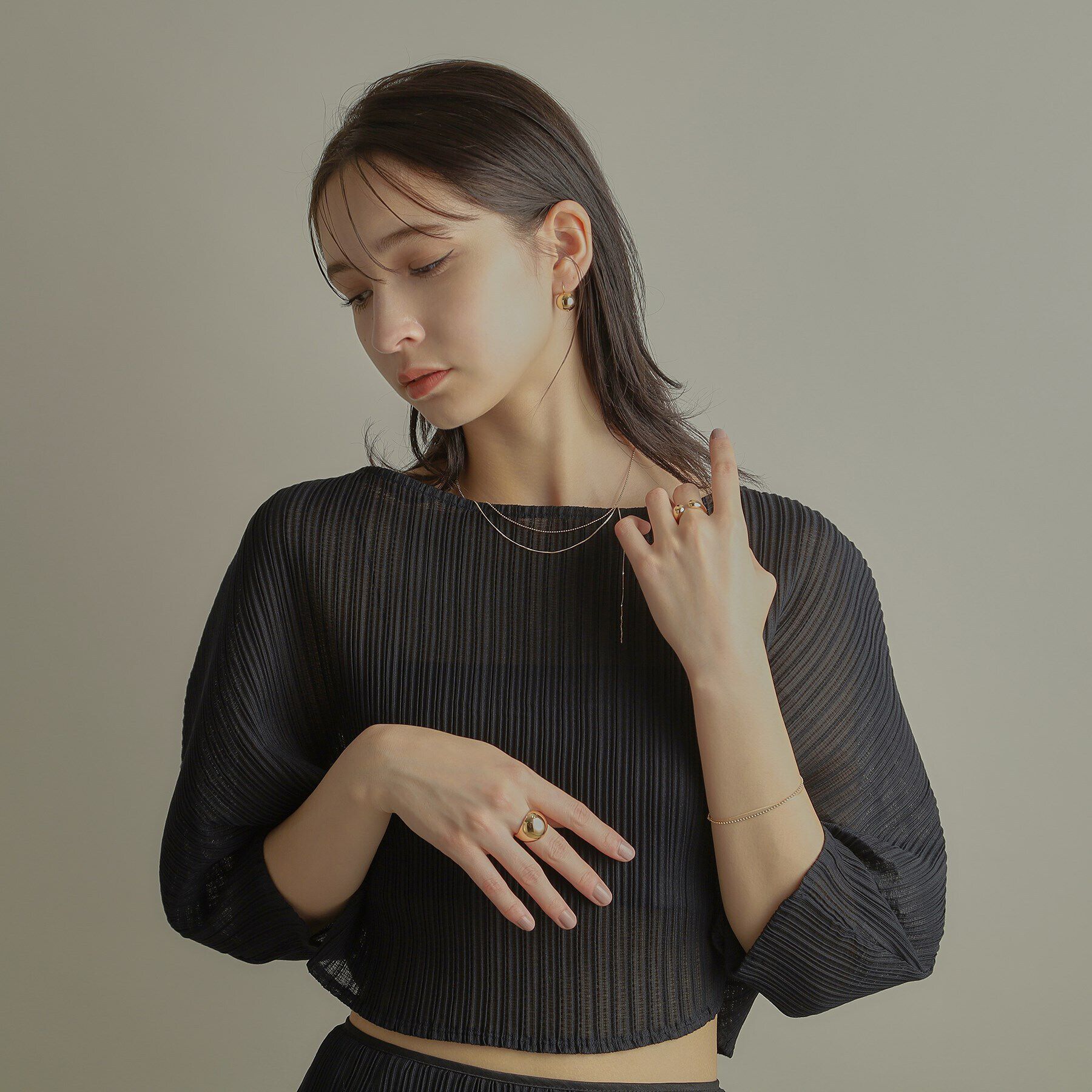 COCOSHNIK「K10プランプシェイプ リング」|リング|