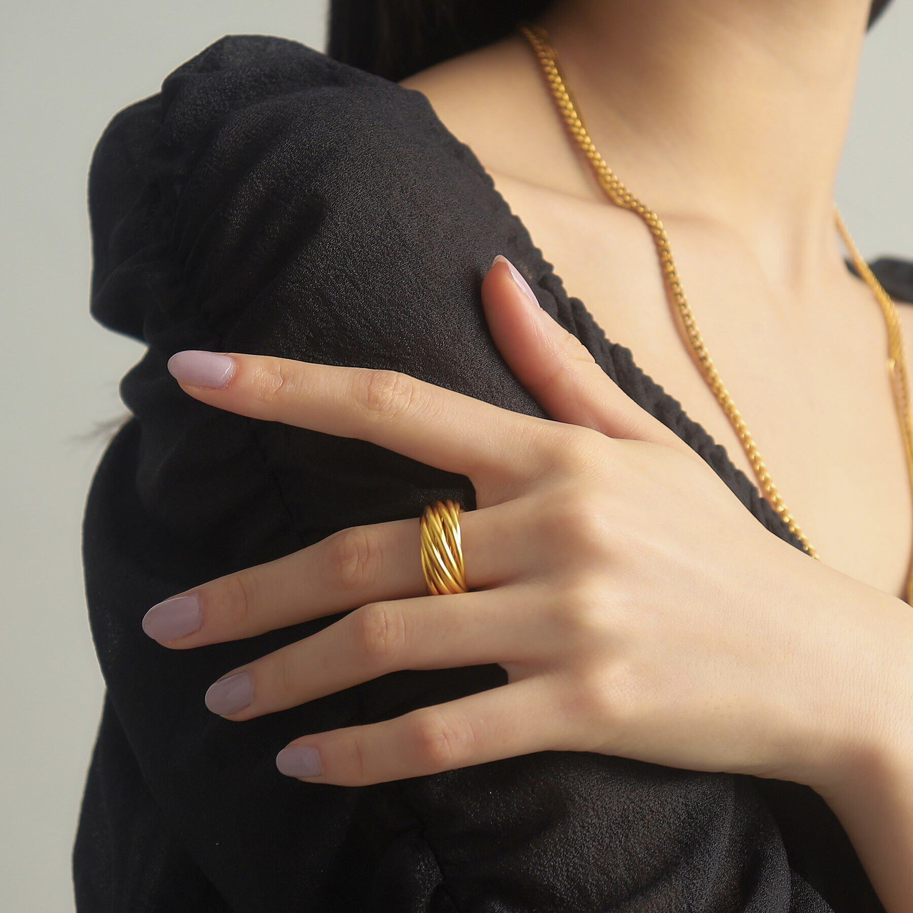 COCOSHNIK ONKITSCH「シルバー バンドリング 16レイヤーズ GP」|リング|