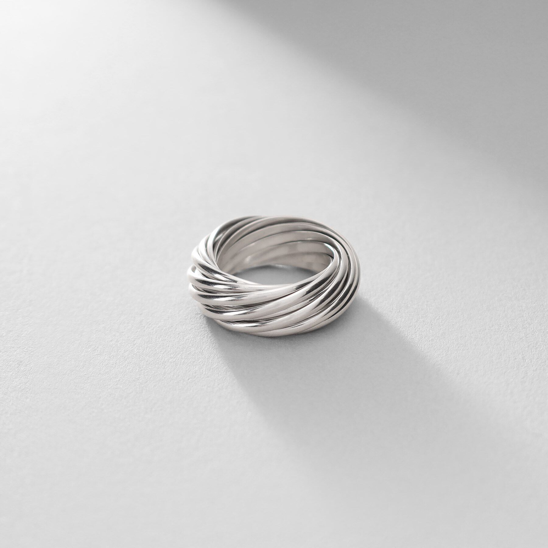COCOSHNIK ONKITSCH「シルバー バンドリング 16レイヤーズ」|リング|