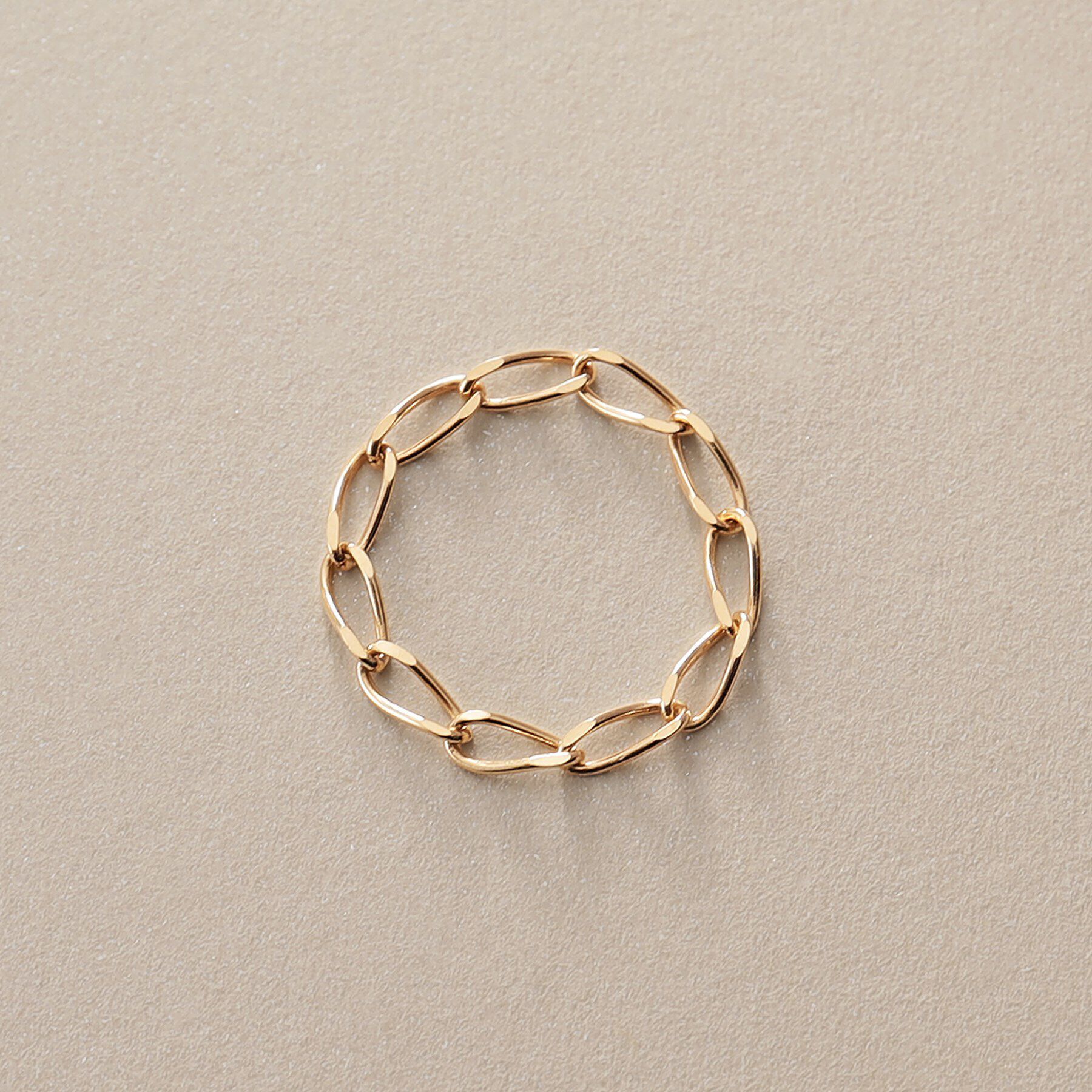 COCOSHNIK「K18ロングキヘイチェーン リング」|リング|