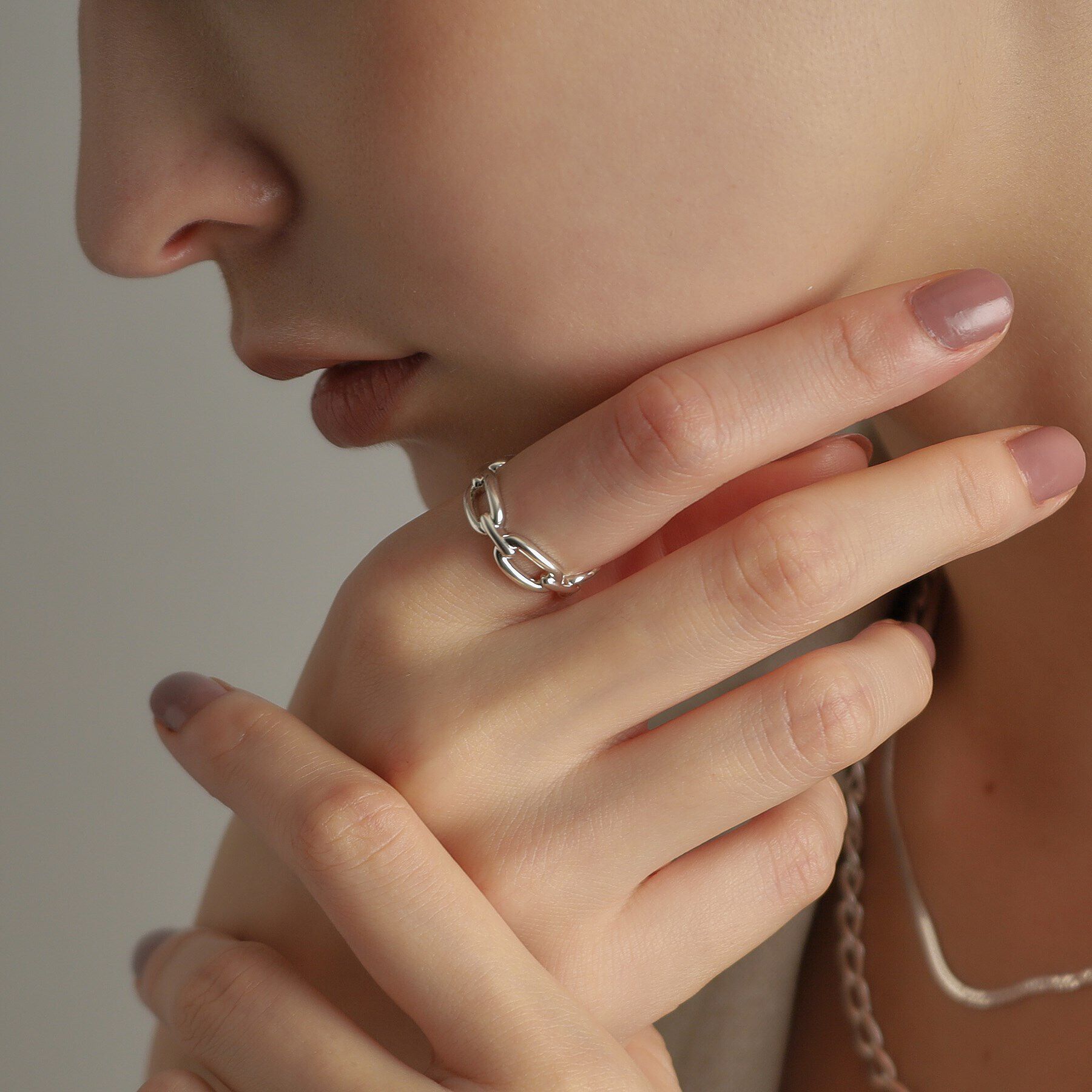 COCOSHNIK ONKITSCH「シルバー ケーブルチェーンモチーフリング」|リング|