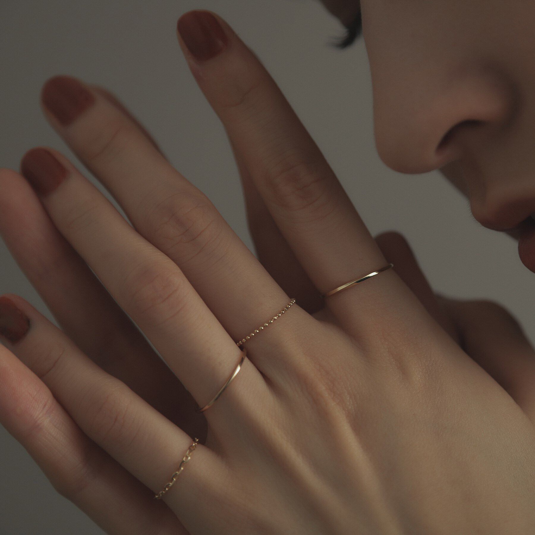 COCOSHNIK ONKITSCH「K10スキニーリング スクリュー」|リング|