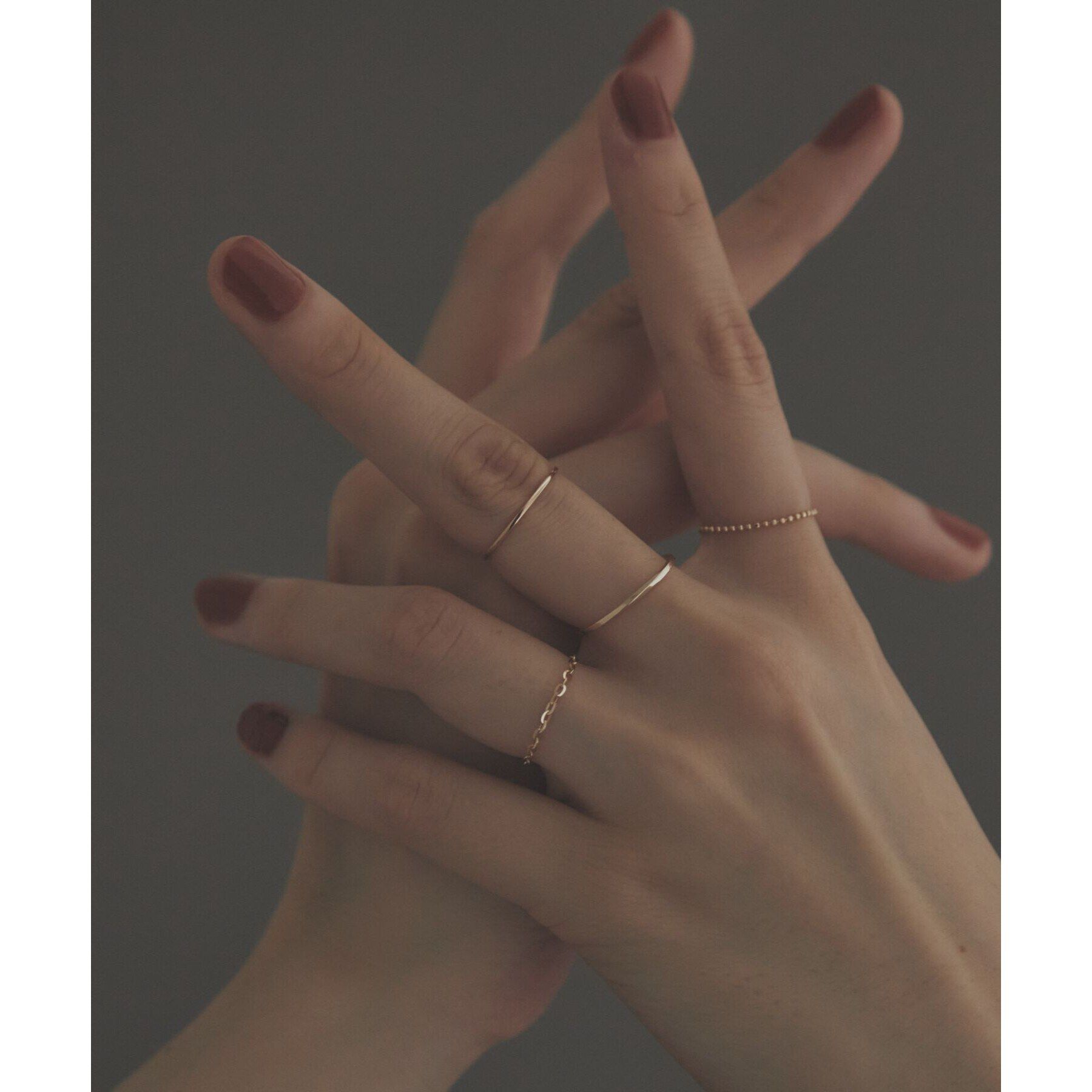 COCOSHNIK ONKITSCH「K10スキニーリング フラッシュケーブル」|リング|