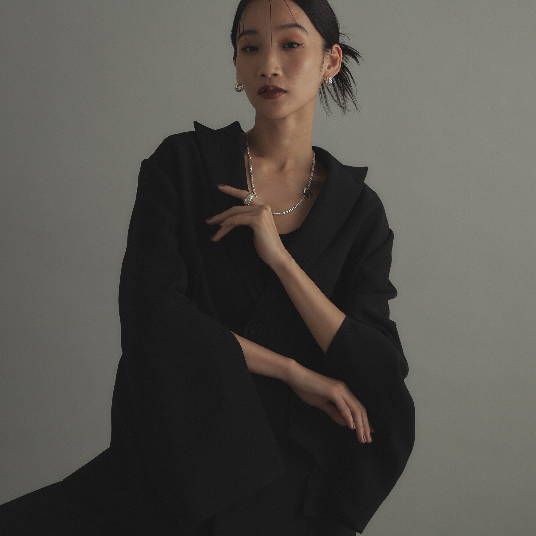 COCOSHNIK ONKITSCH「シルバー ブリックモチーフ エタニティリング」|リング|