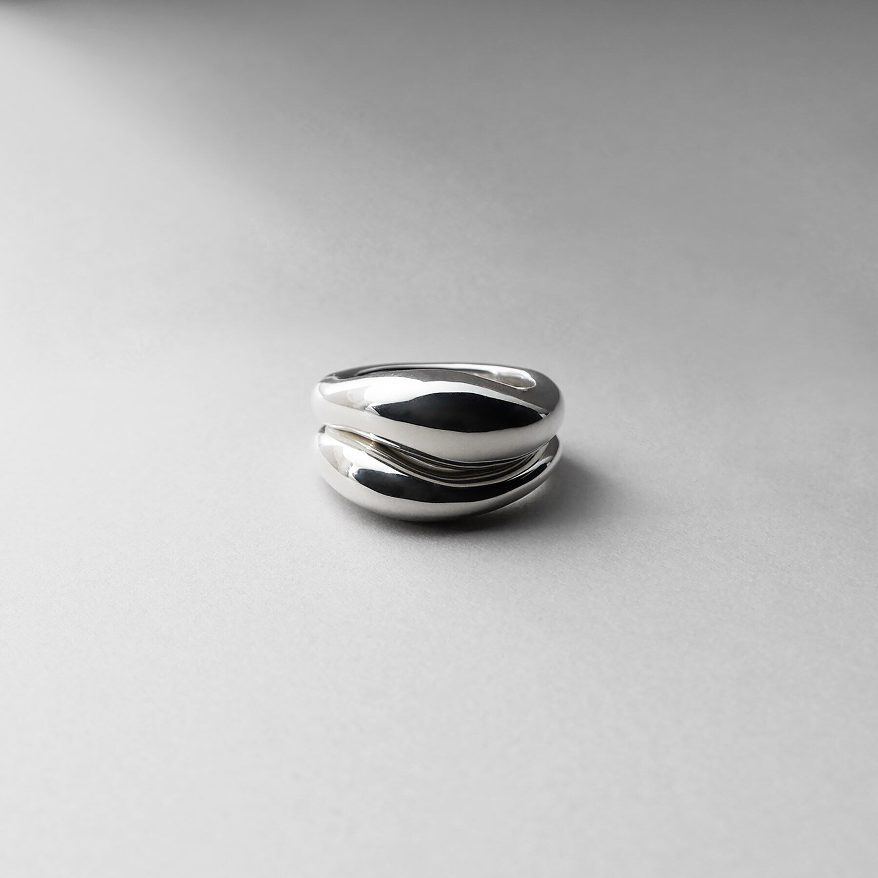 COCOSHNIK ONKITSCH「シルバー【サステナブル】ニュアンススタックリング」|リング|シルバー(600)