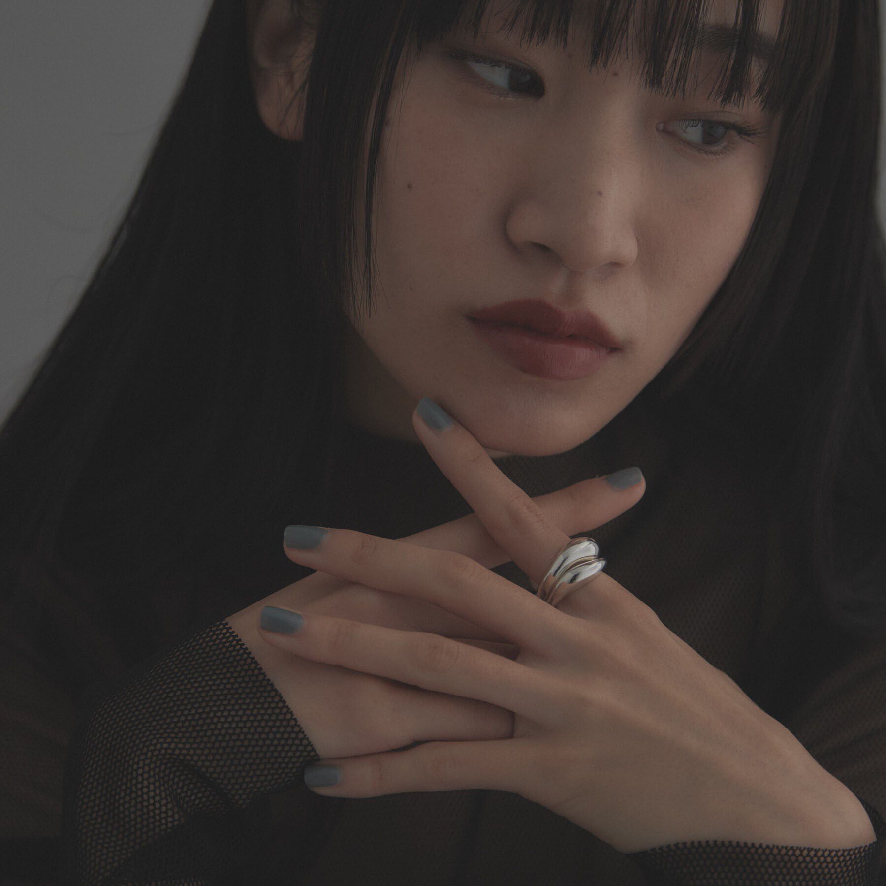 COCOSHNIK ONKITSCH「シルバー【サステナブル】ニュアンススタックリング」|リング|