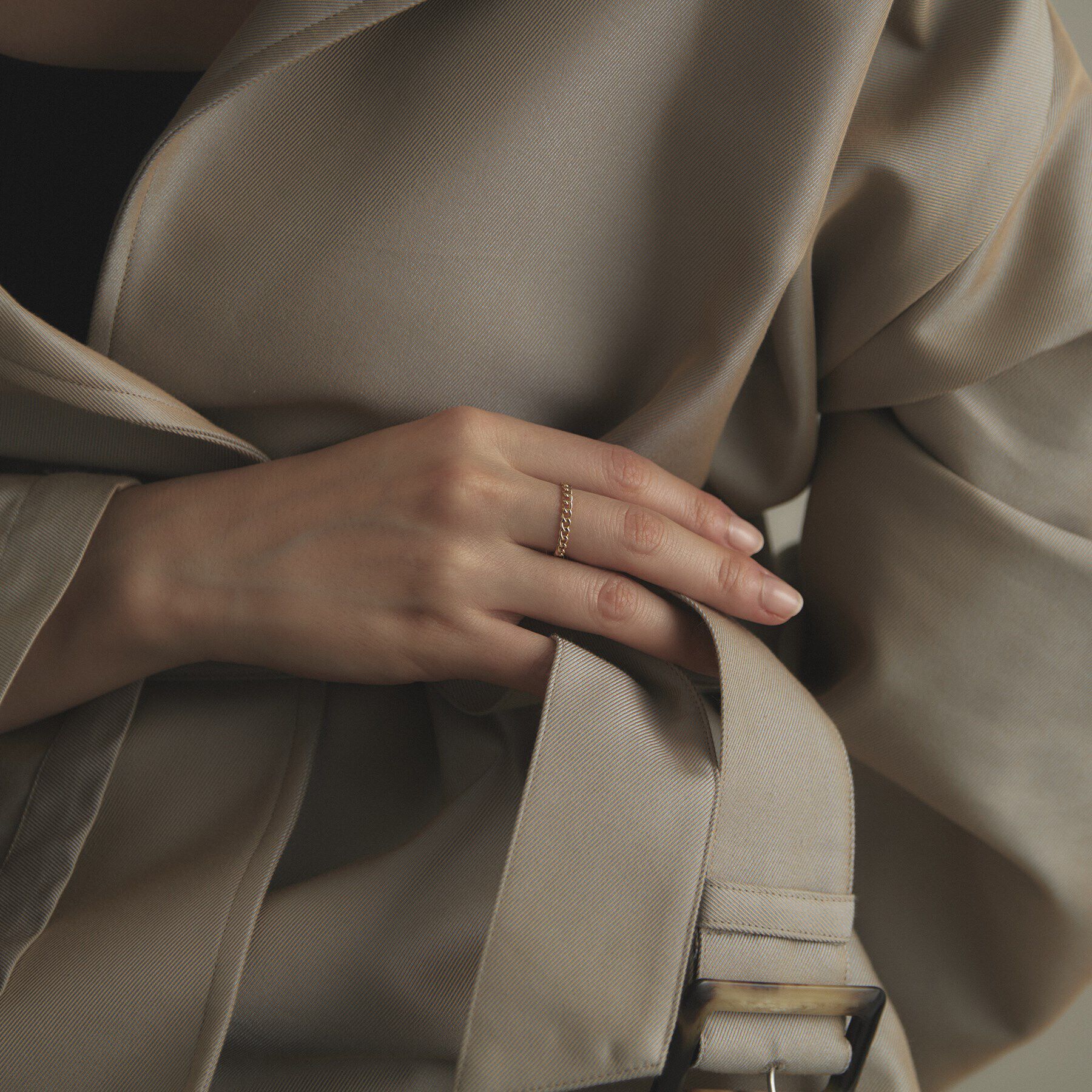 COCOSHNIK「K10キヘイチェーンモチーフ リング」|リング|