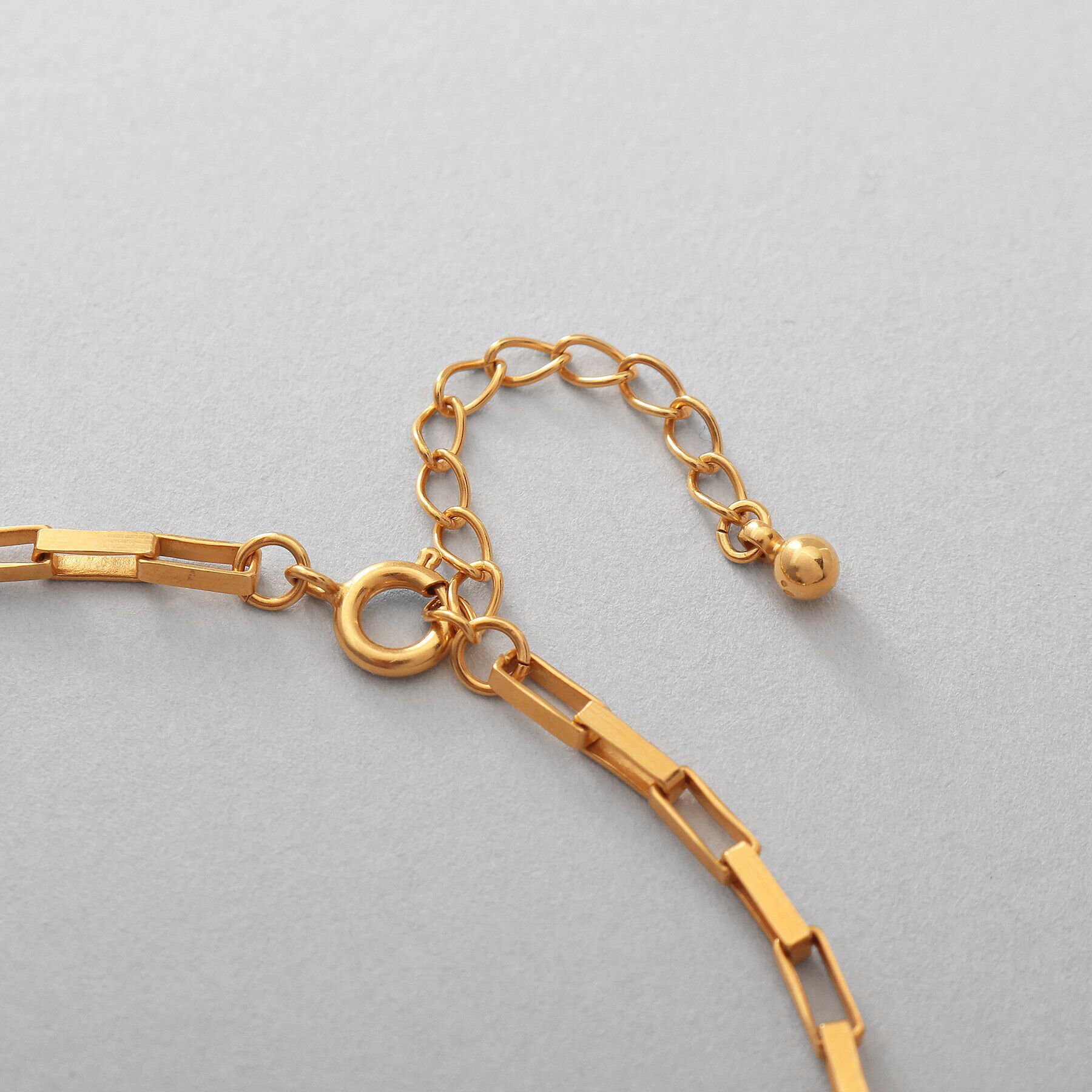 COCOSHNIK ONKITSCH「シルバー デザインチェーン ボックスブレスレットM GP」|ブレスレット・バングル|