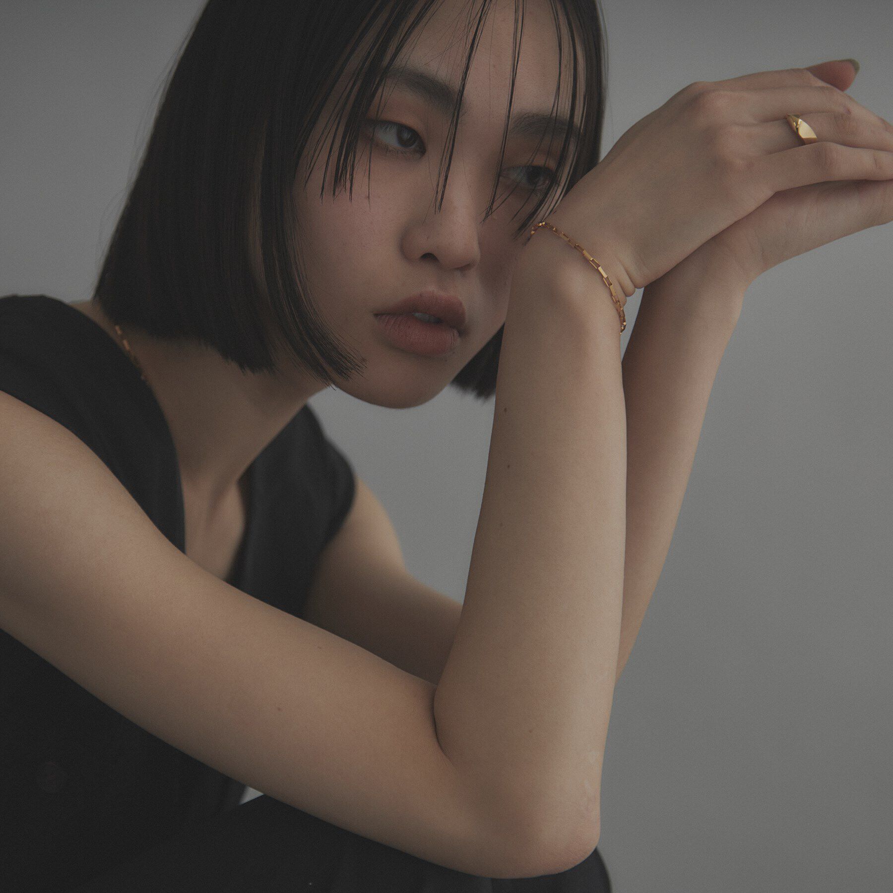 COCOSHNIK ONKITSCH「シルバー デザインチェーン ボックスブレスレットM GP」|ブレスレット・バングル|