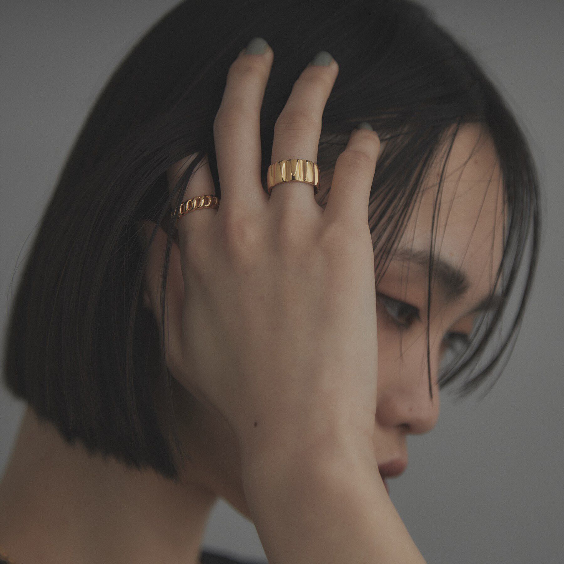 COCOSHNIK ONKITSCH「シルバー クロワッサンリング GP」|リング|